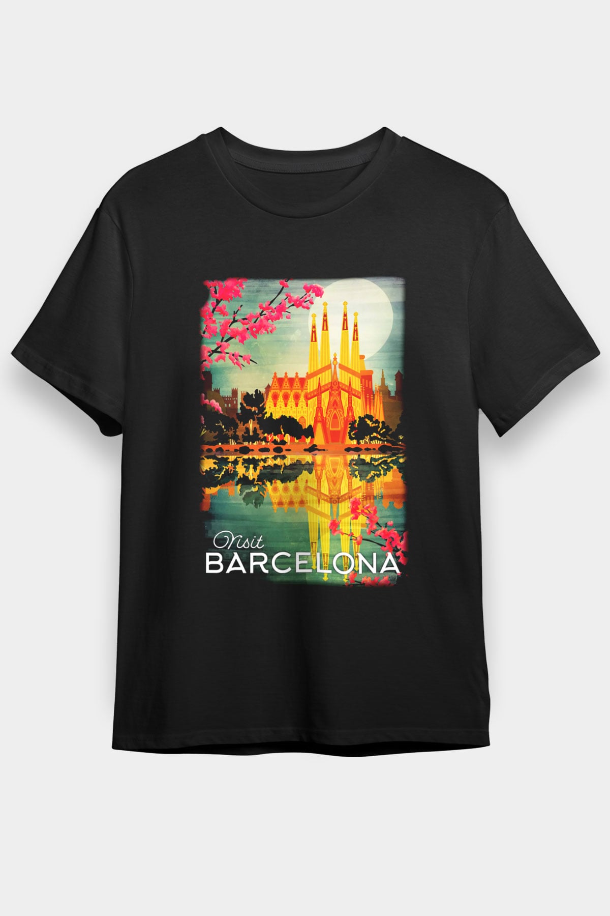 La Sagrada Familia Siyah Unisex Tişört T-Shirt - TişörtFabrikası