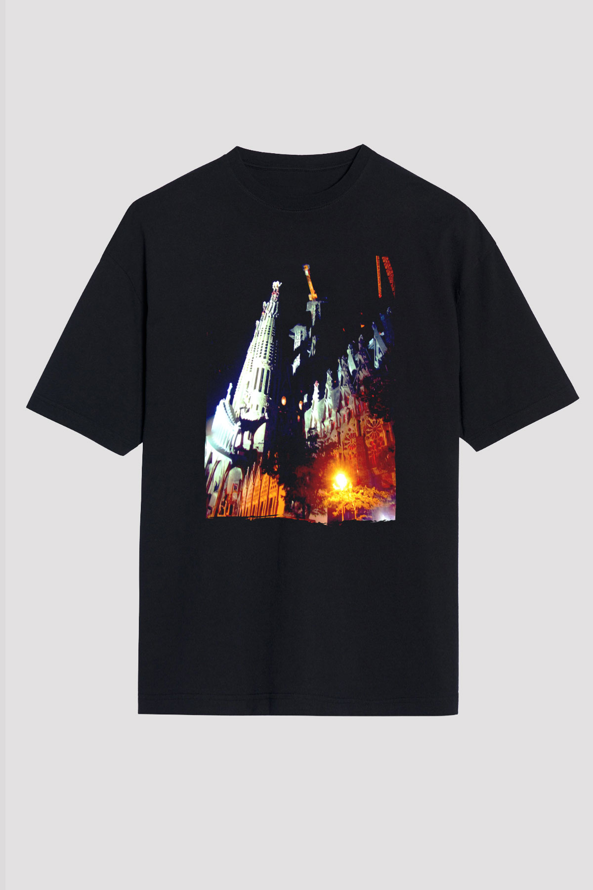 La Sagrada Familia Siyah Unisex Tişört T-Shirt - TişörtFabrikası