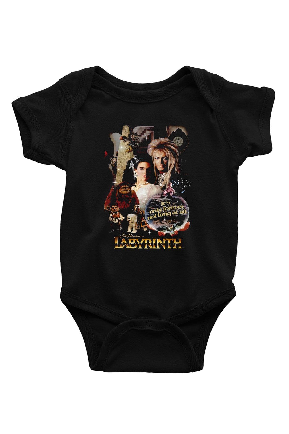 Labyrinth Siyah Bebek Body - Zıbın