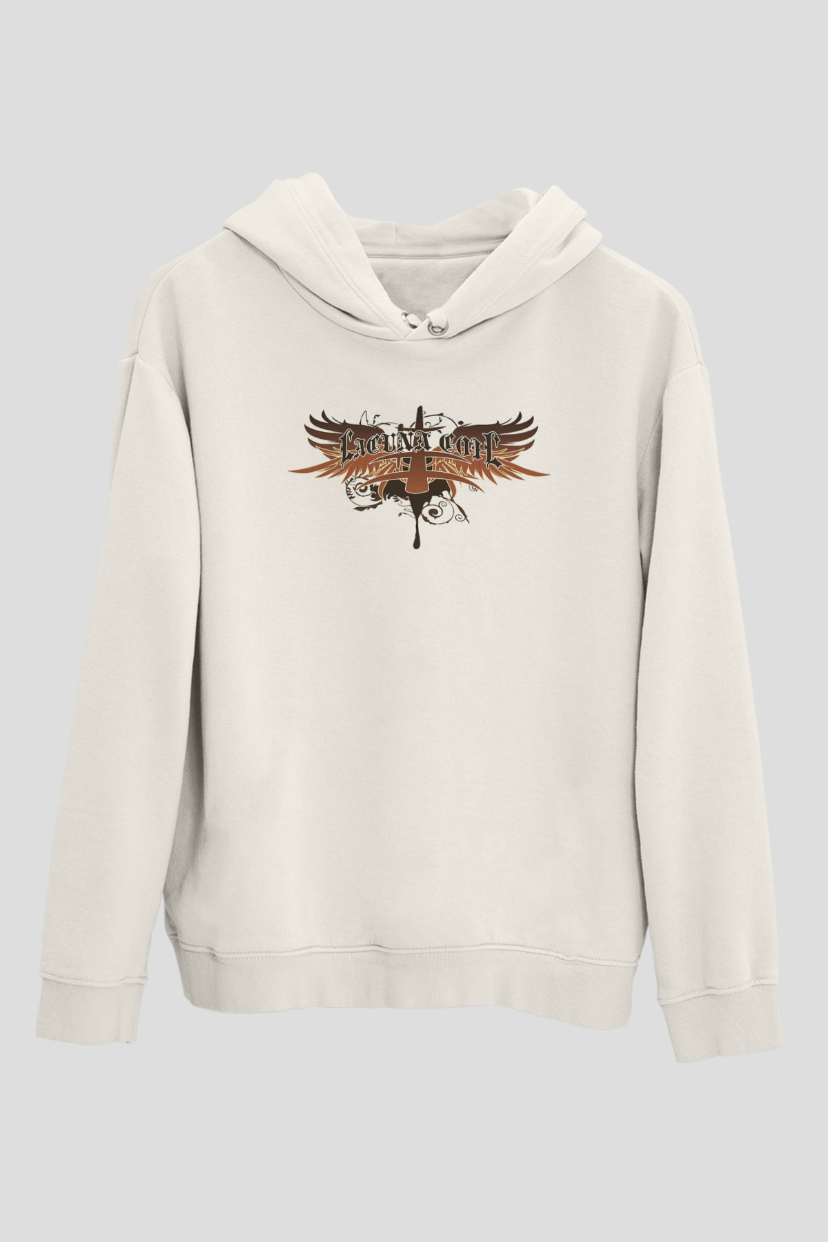 Lacuna Coil Beyaz Unisex Kapşonlu Sweatshirt