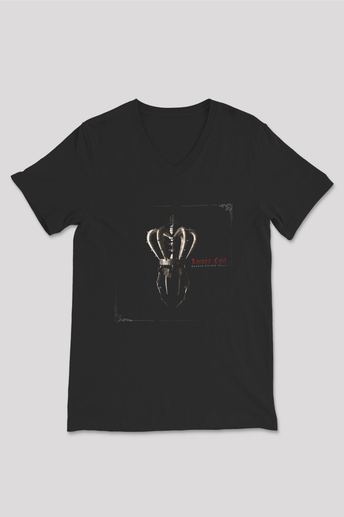 Lacuna Coil Siyah Unisex V Yaka Tişört