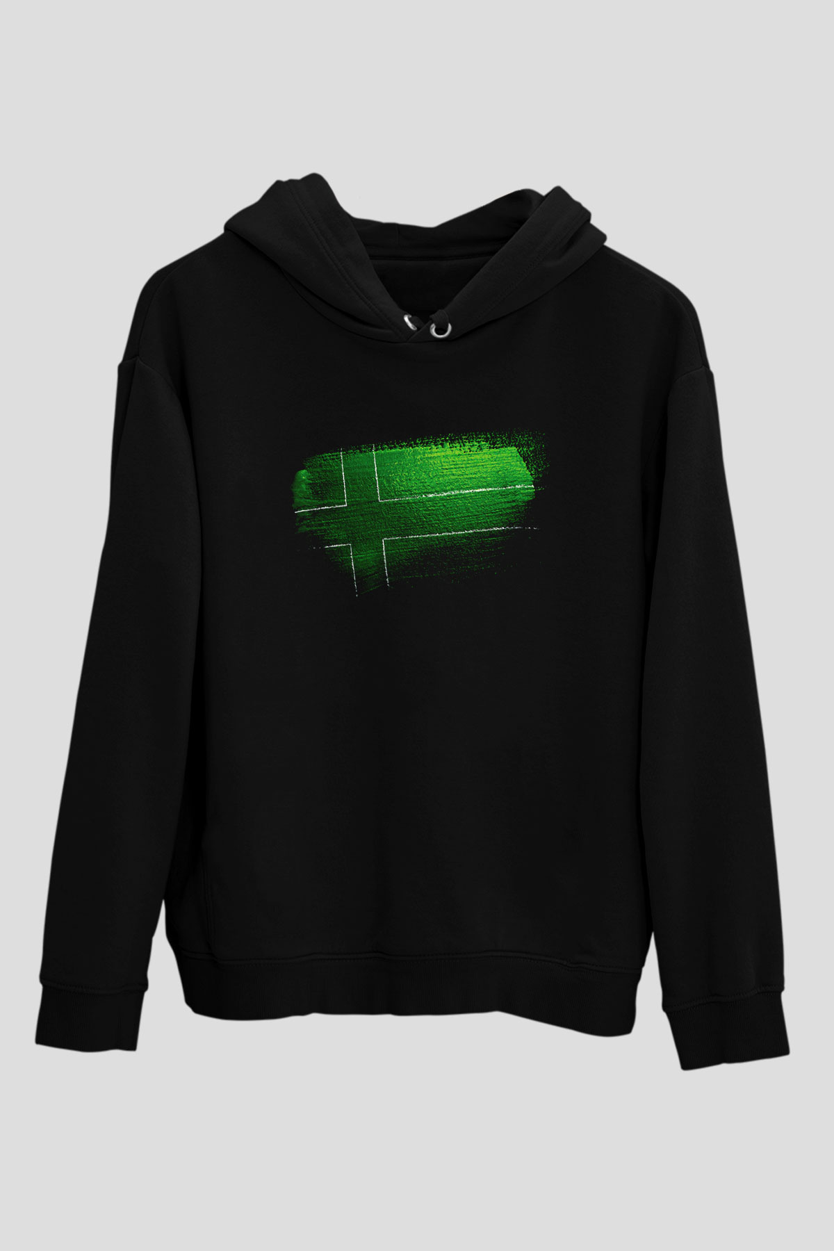 Ladonia Bayrağı Baskılı Unisex Siyah Kapüşonlu Sweatshirt
