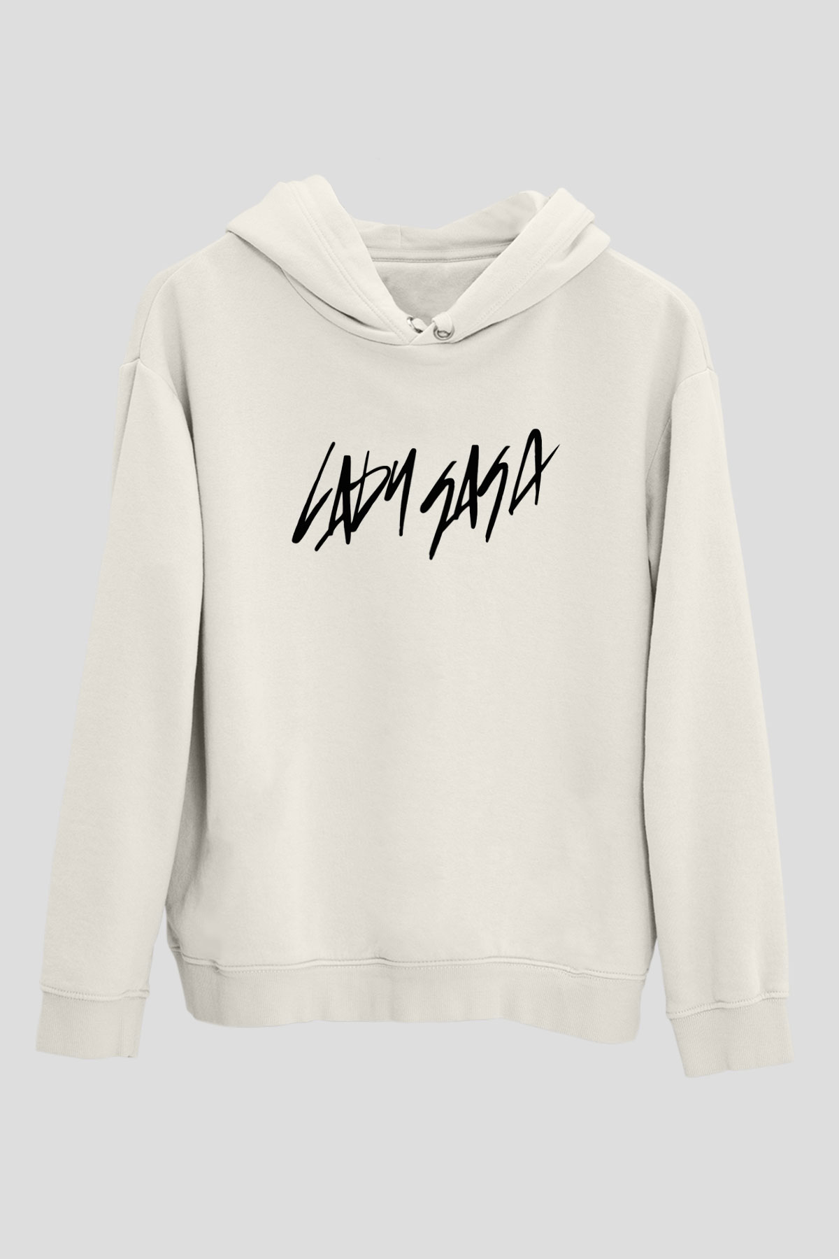 Lady Gaga Beyaz Unisex Kapşonlu Sweatshirt