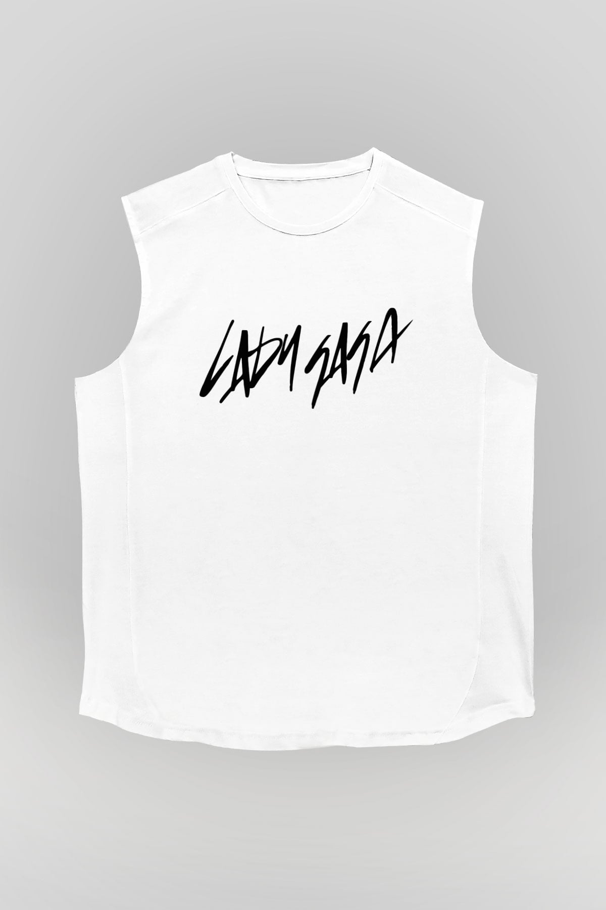 Lady Gaga Beyaz Unisex Kolsuz Tişört