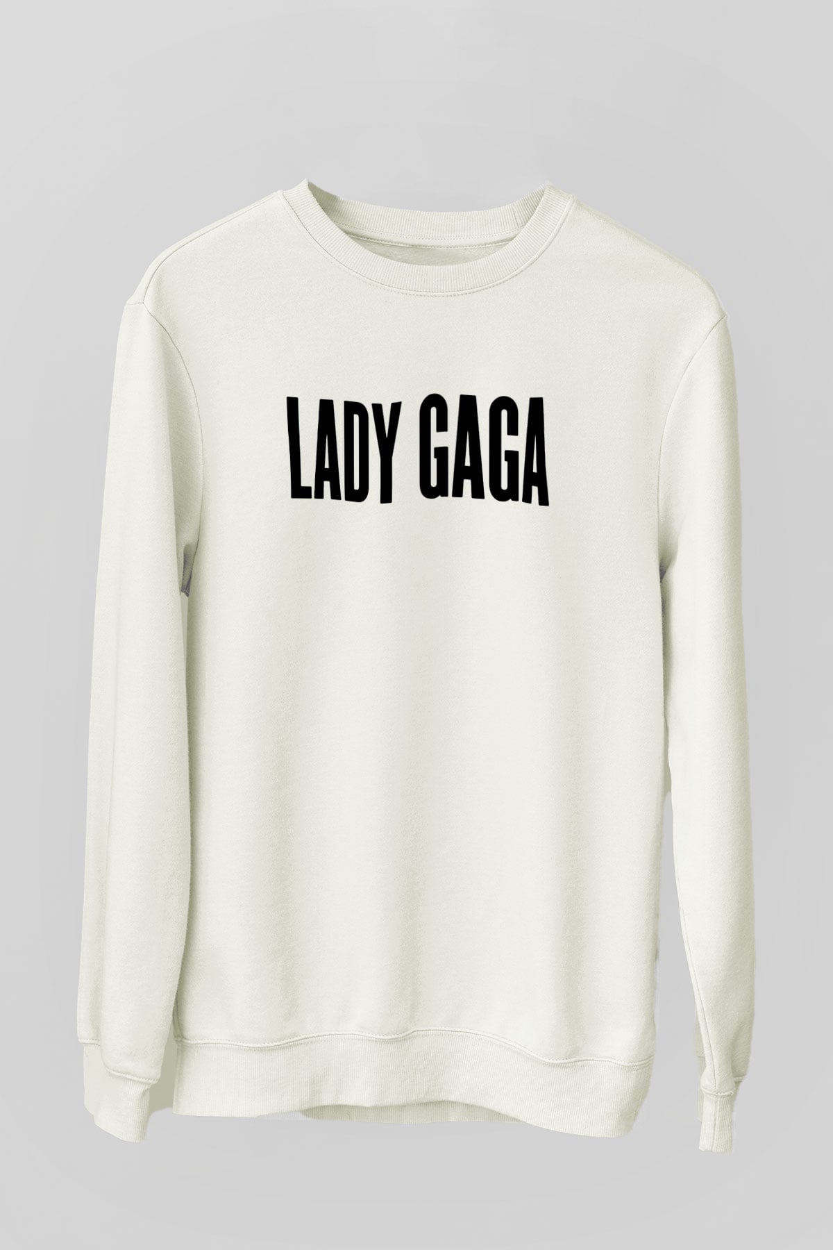 Lady Gaga Beyaz Unisex Sweatshirt