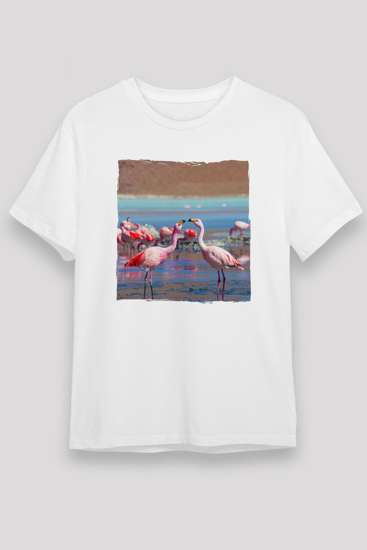 Laguna Colorada Beyaz Unisex Tişört T-Shirt - TişörtFabrikası