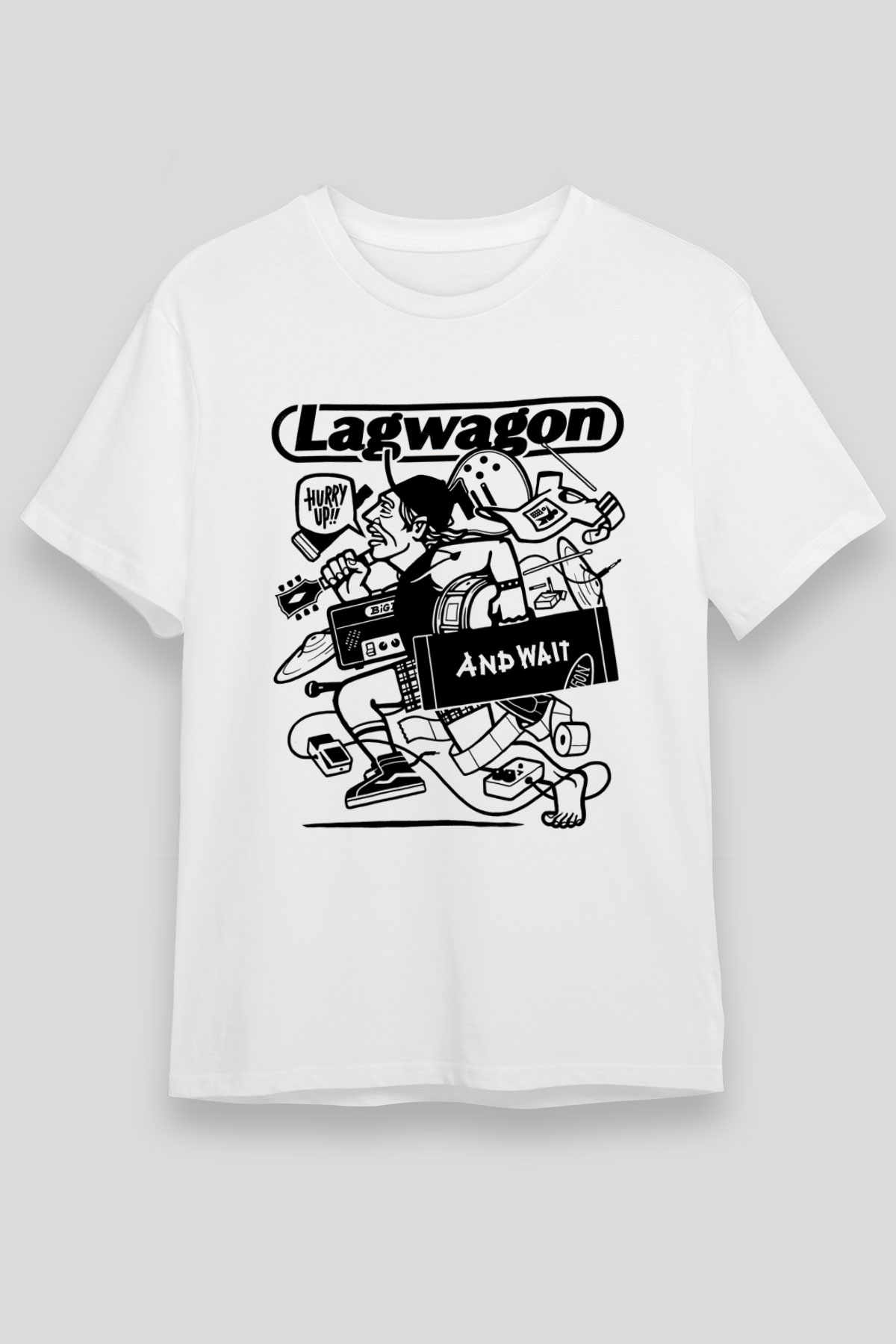 Lagwagon Baskılı Unisex Beyaz Tişört - Tshirt