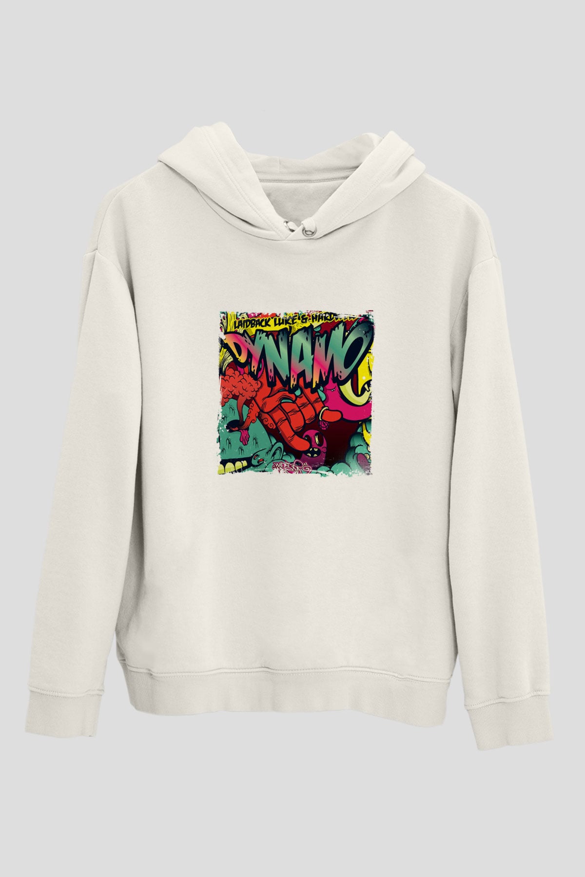 Laidback LukeBaskılı Beyaz Hoodie