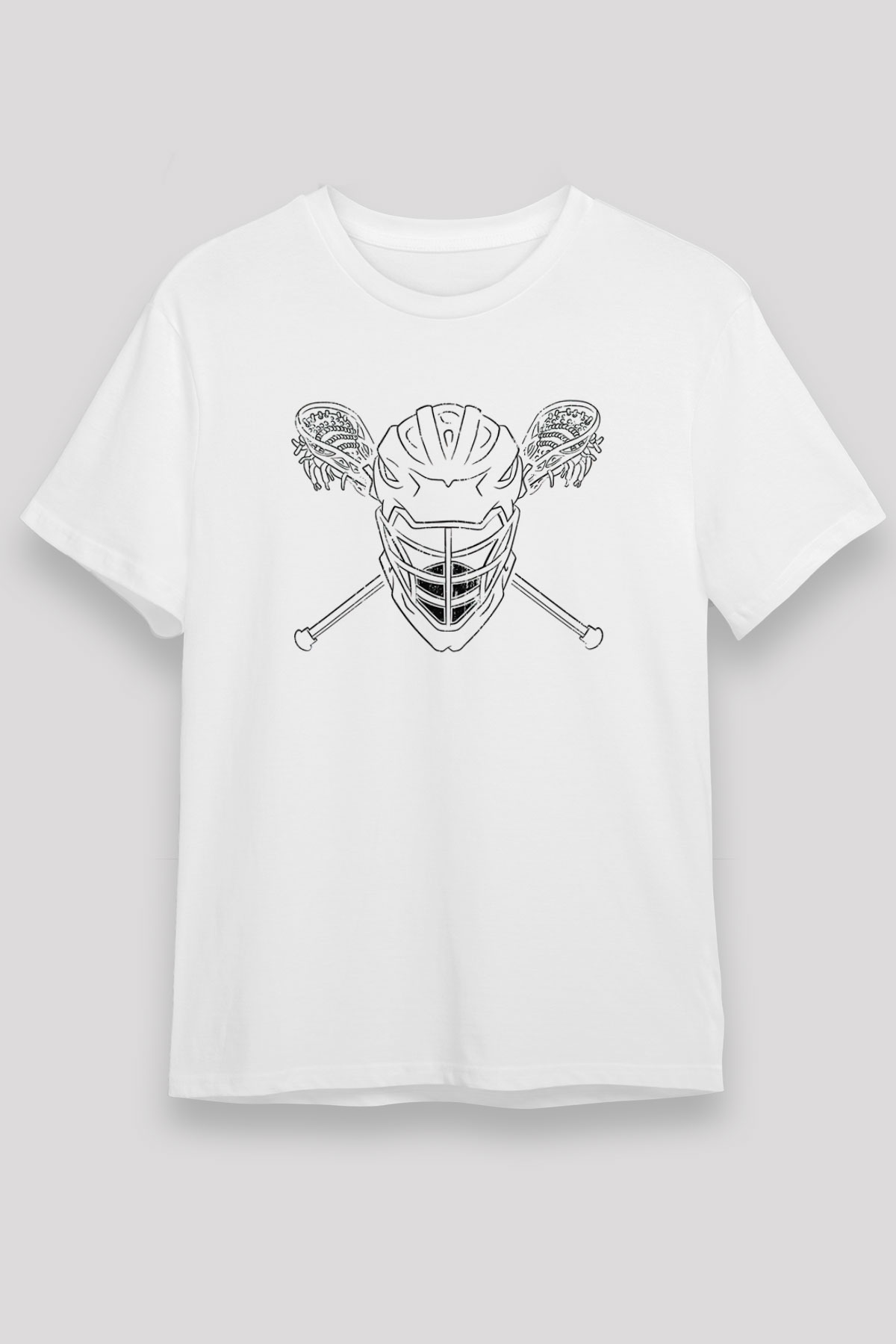 Lakros Baskılı Unisex Beyaz Tişört - Tshirt