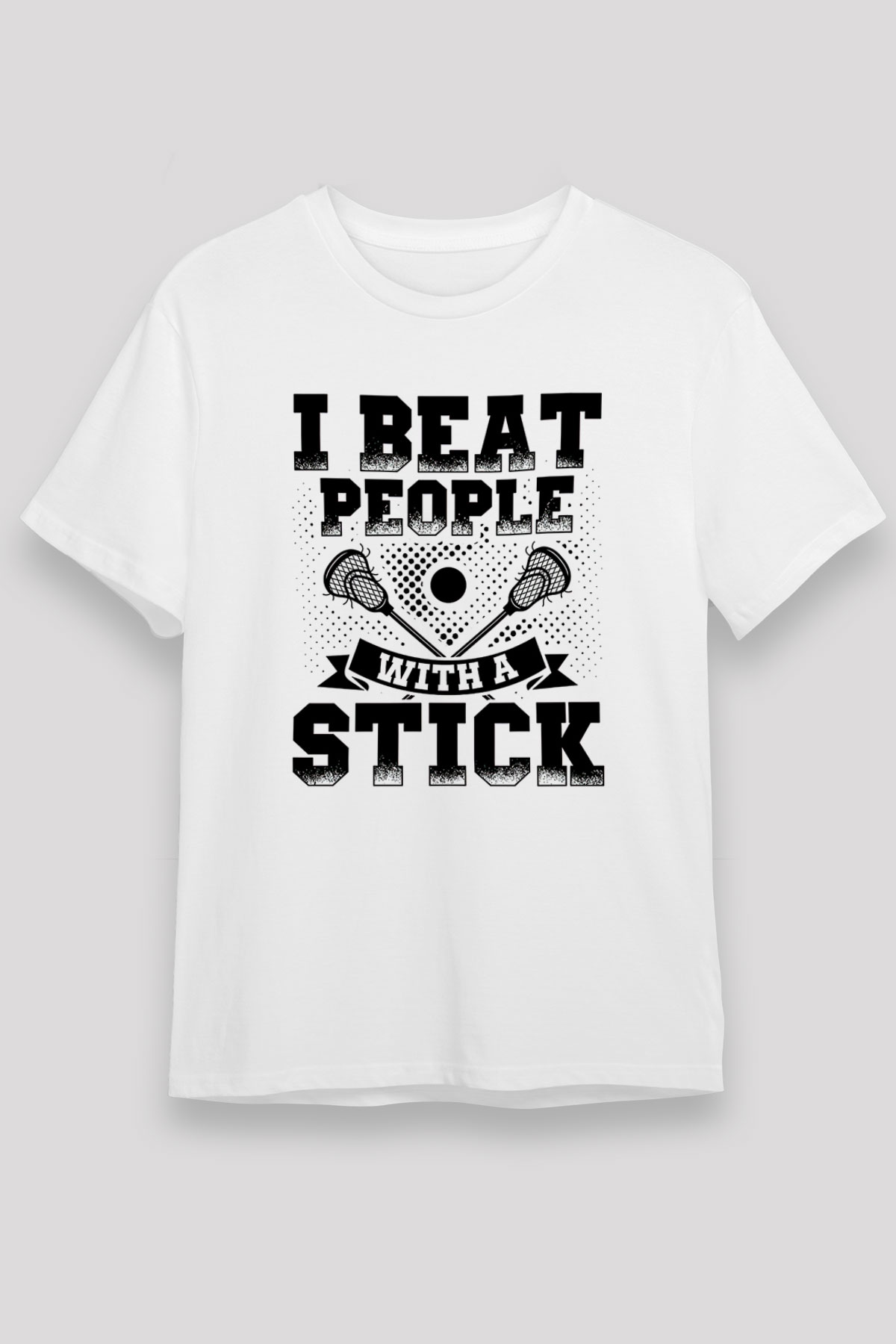 Lakros Baskılı Unisex Beyaz Tişört - Tshirt