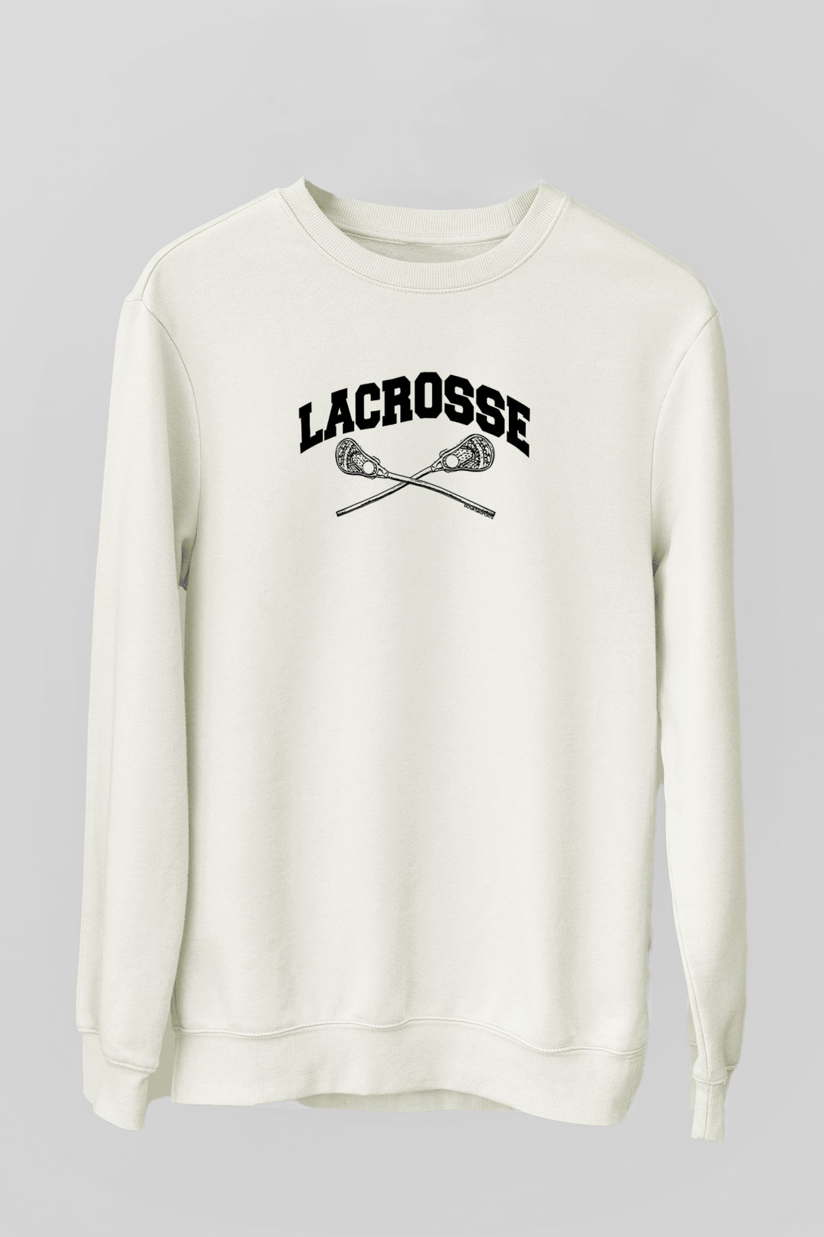 Lakros Baskılı Unisex Ekru Sweatshirt