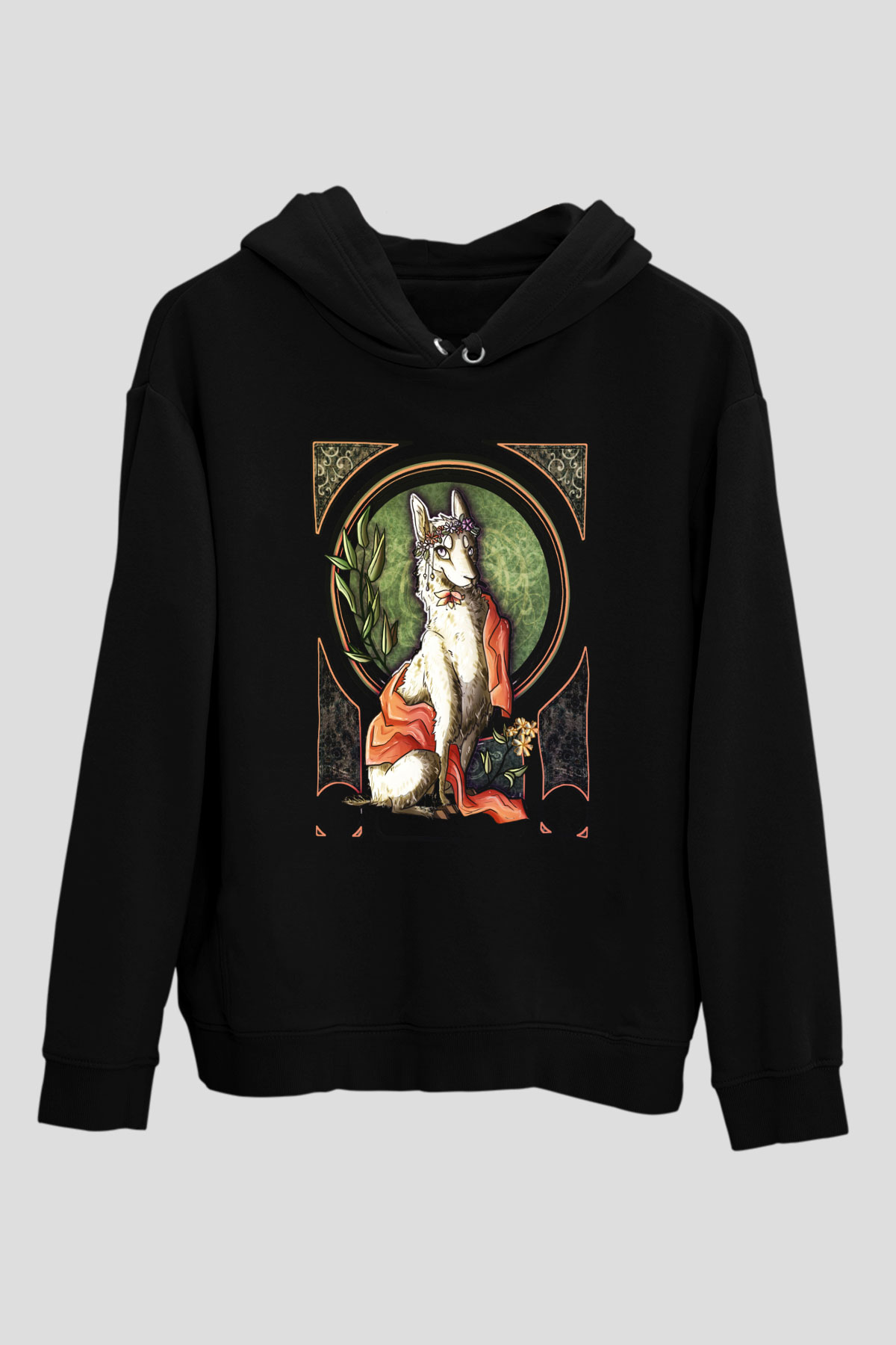 Lama Siyah Unisex Hoodie