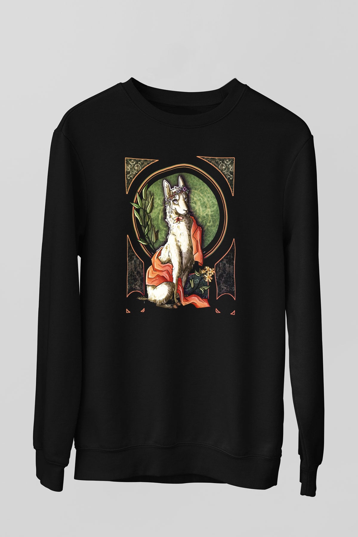 Lama Siyah Unisex Sweatshirt
