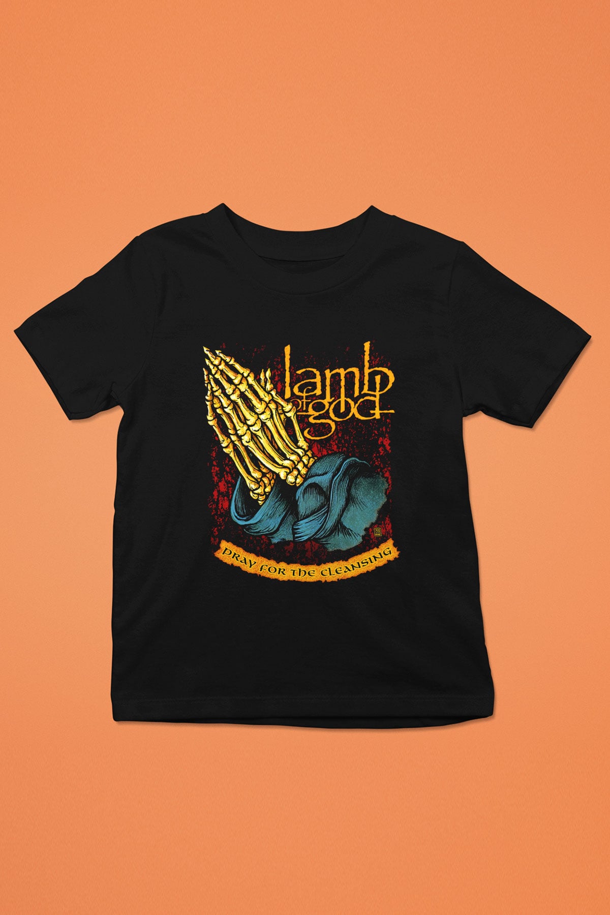 Lamb of God Baskılı Siyah Unisex Çocuk Tişört