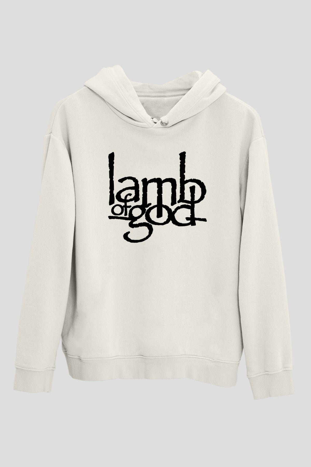 Lamb of God Beyaz Unisex Kapşonlu Sweatshirt
