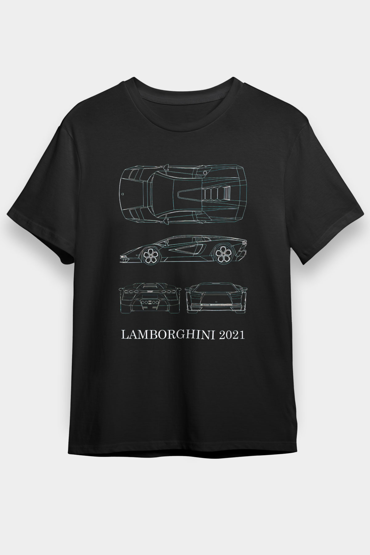 Lamborghini Siyah Unisex Graphic Tee - STREETWEAR