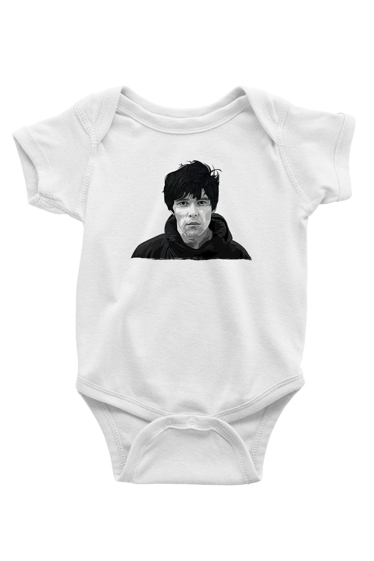 Lan Brown Baskılı Beyaz Unisex Bebek Body - Zıbın
