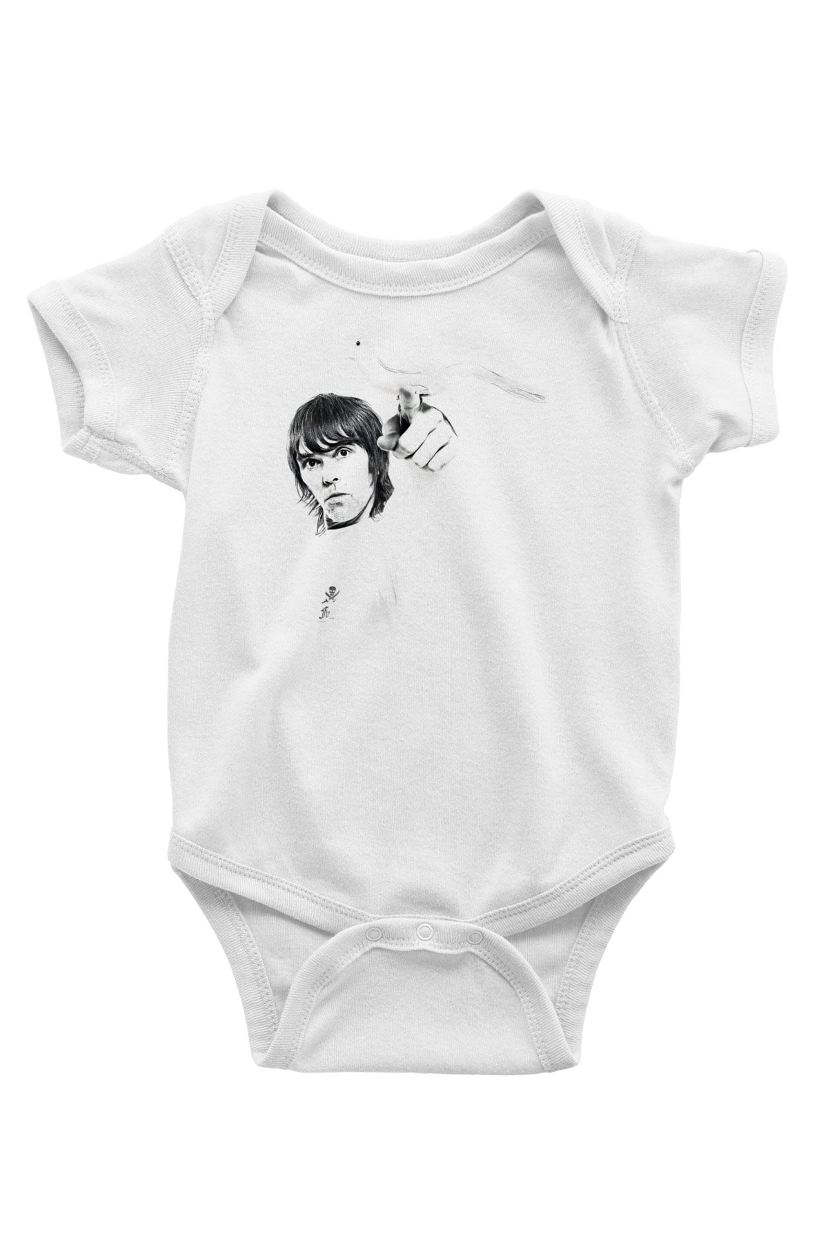 Lan Brown Baskılı Beyaz Unisex Bebek Body - Zıbın