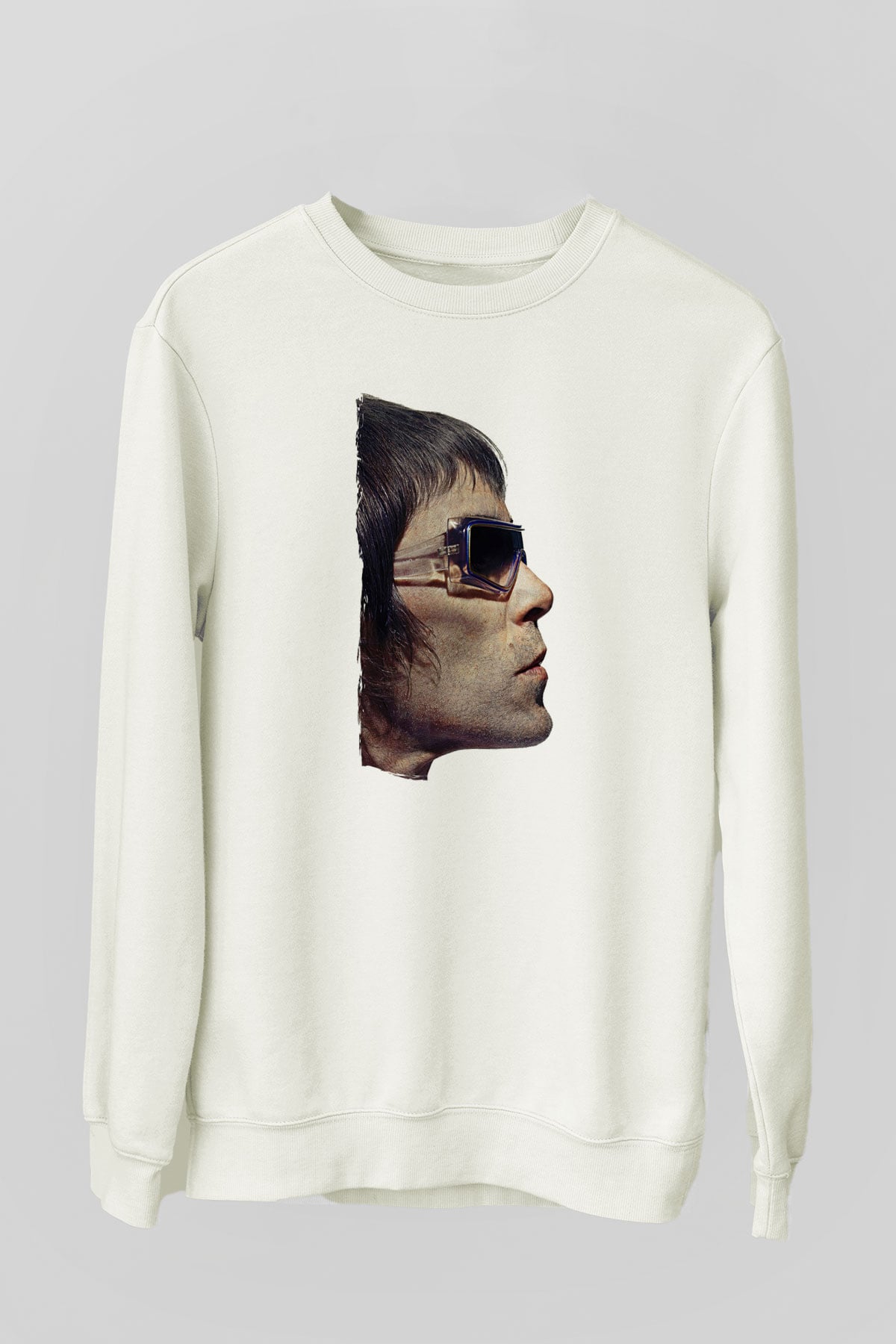 Lan Brown Baskılı Beyaz Unisex Sweatshirt