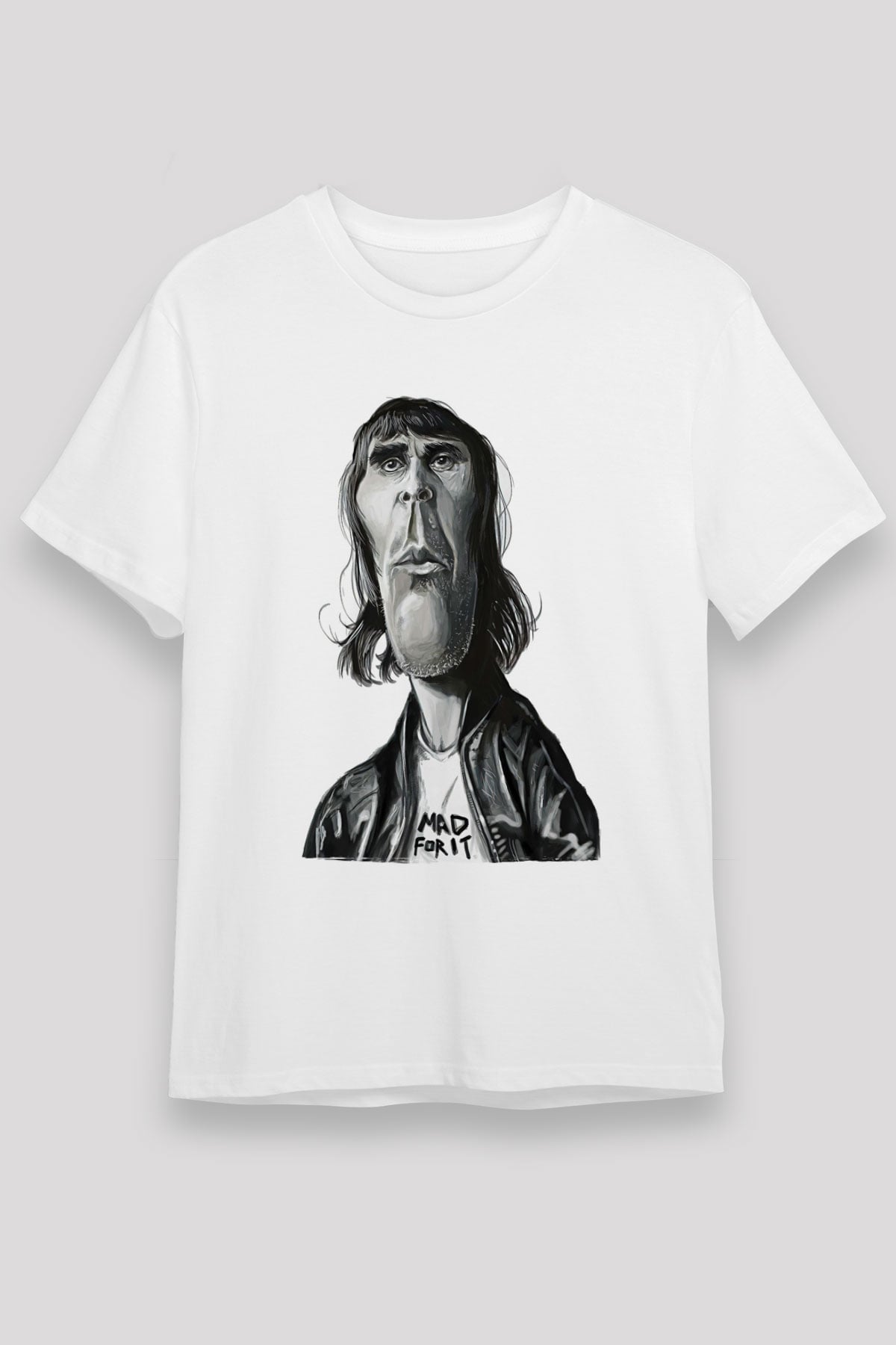 Lan Brown Baskılı Unisex Beyaz Tişört - Tshirt