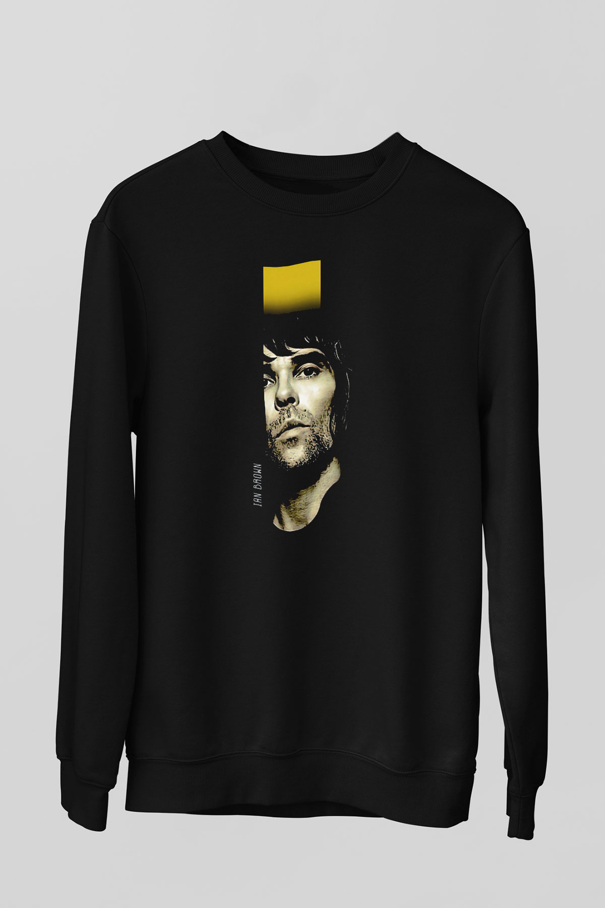Lan Brown Baskılı Unisex Siyah Sweatshirt