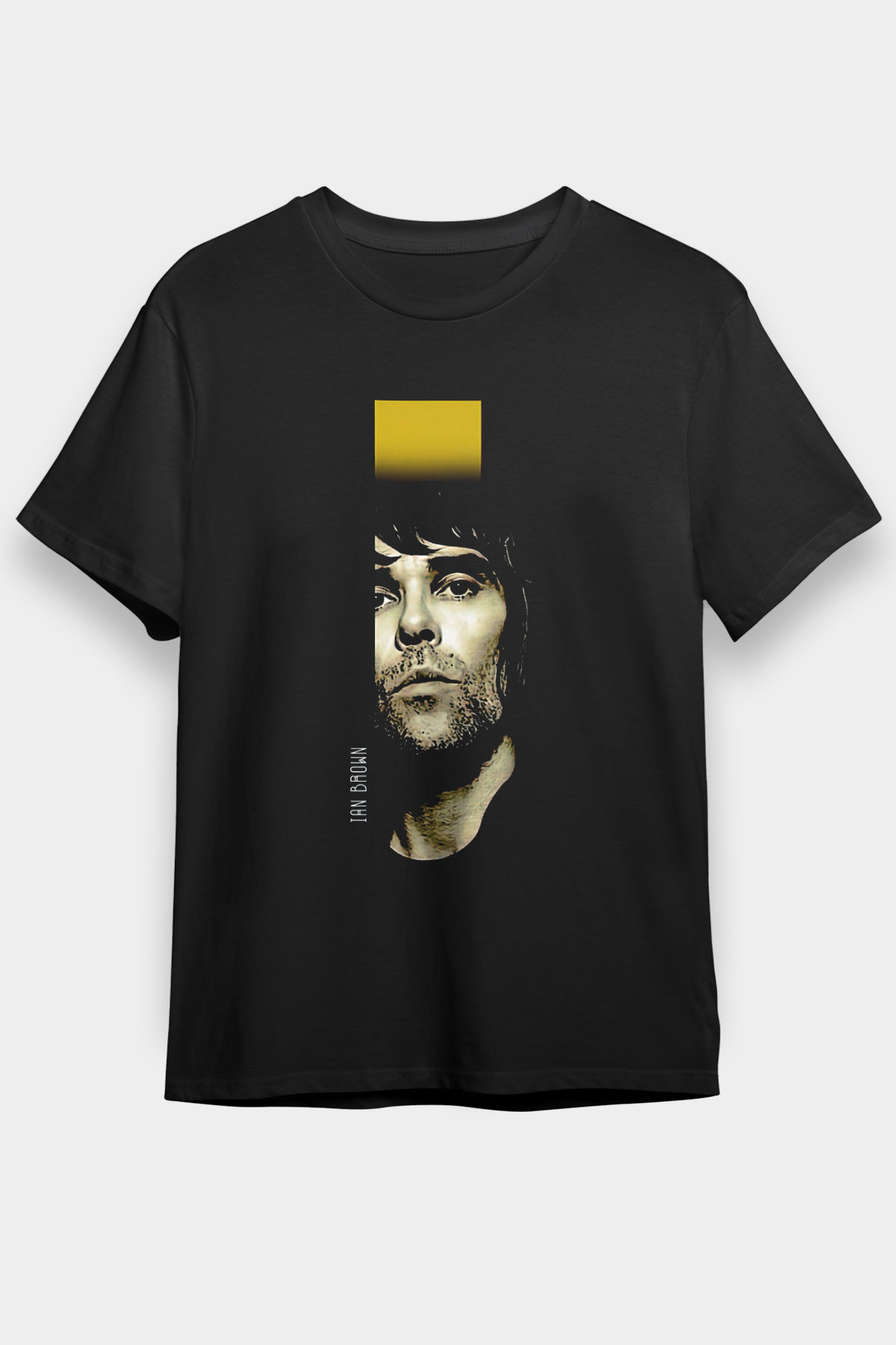 Lan Brown Baskılı Unisex Siyah Tişört - Tshirt