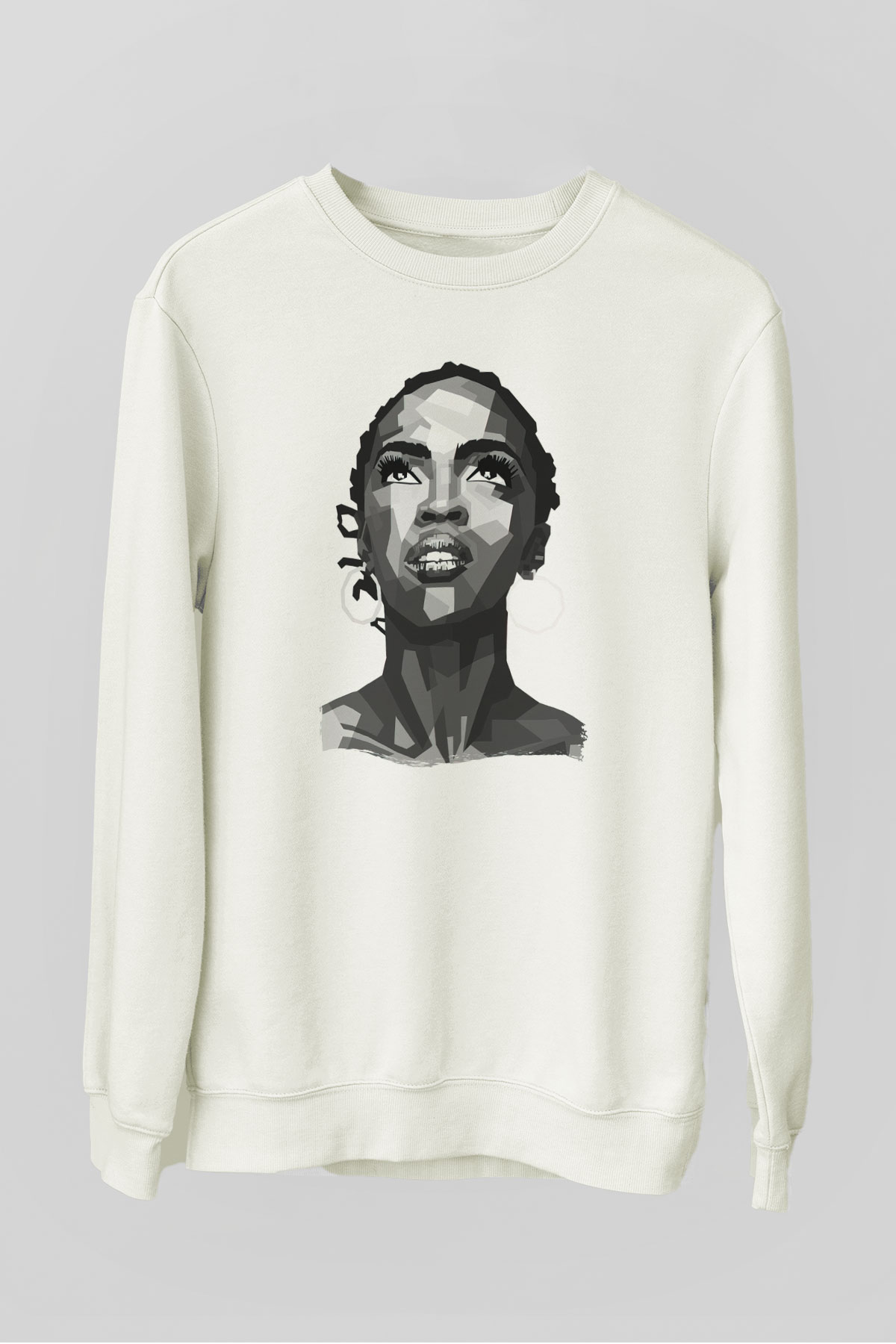 Lauryn Hill Beyaz Unisex Sweatshirt
