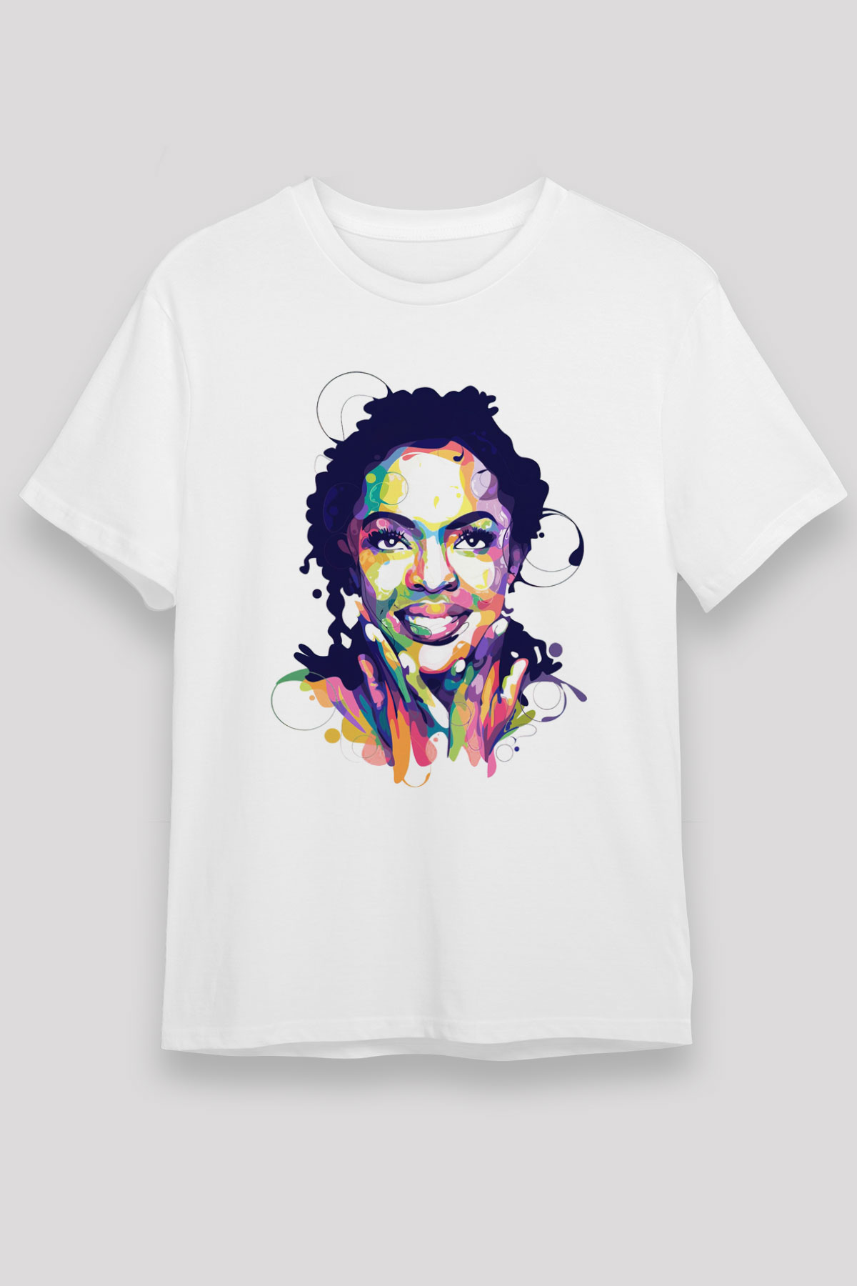 Lauryn Hill Beyaz Unisex Tişört T-Shirt - TişörtFabrikası
