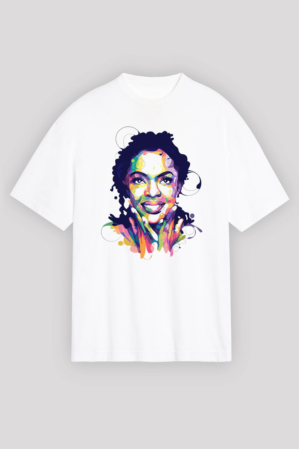 Lauryn Hill Beyaz Unisex Tişört T-Shirt - TişörtFabrikası