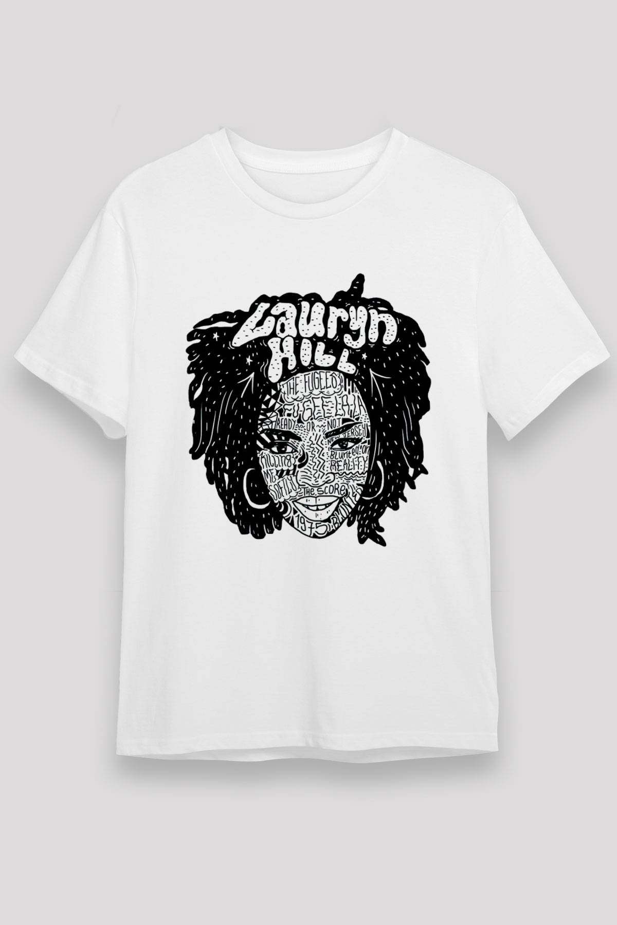 Lauryn Hill Beyaz Unisex Tişört T-Shirt - TişörtFabrikası