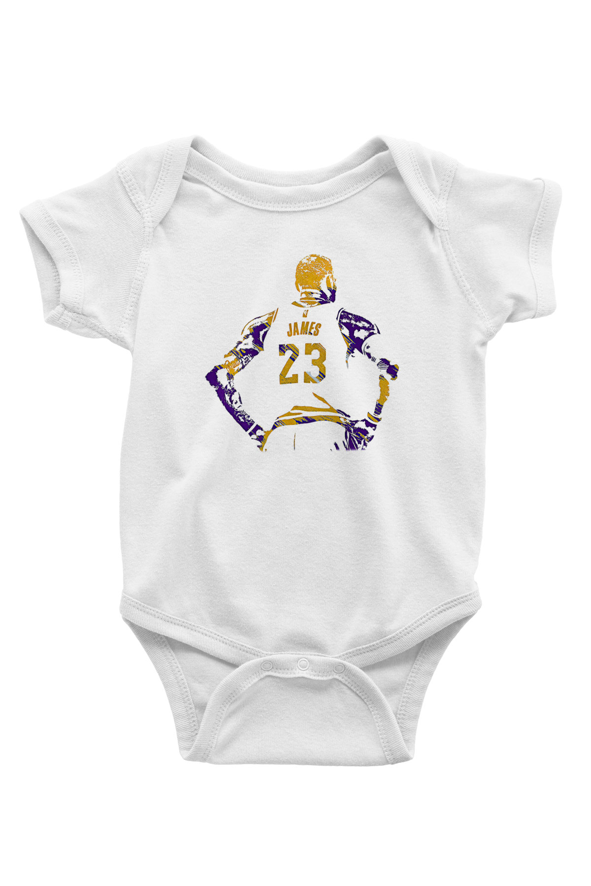 Lebron James Baskılı Beyaz Unisex Bebek Body - Zıbın