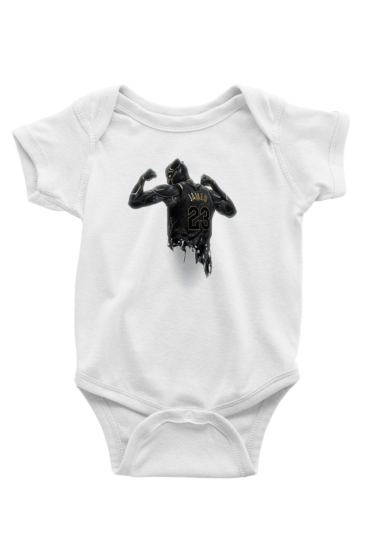 Lebron James Baskılı Beyaz Unisex Bebek Body - Zıbın
