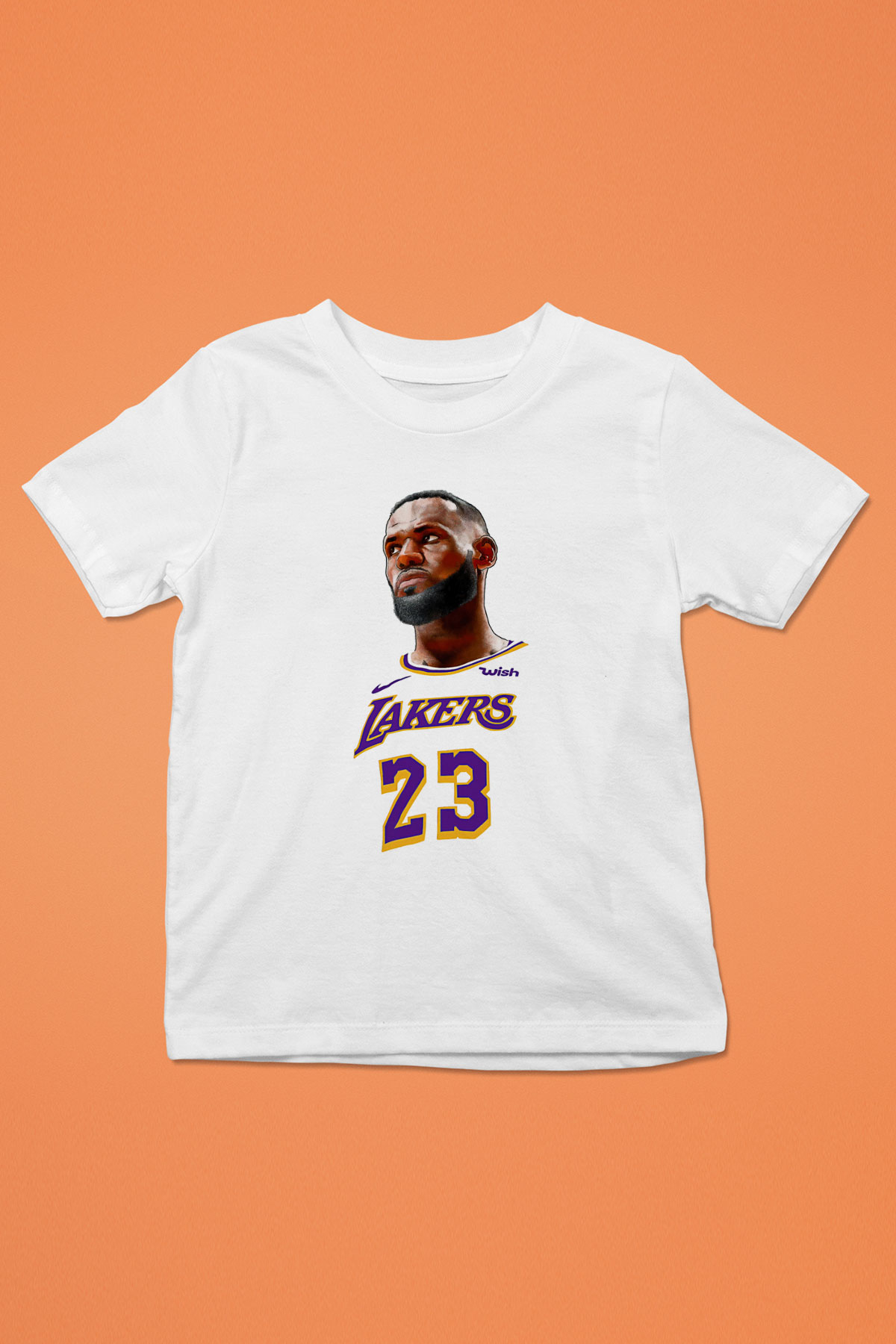 Lebron James Baskılı Beyaz Unisex Beyaz Çocuk Tişört - Tshirt