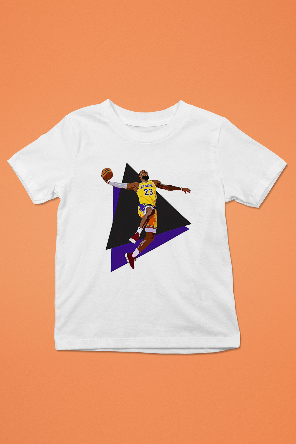 Lebron James Baskılı Beyaz Unisex Beyaz Çocuk Tişört - Tshirt