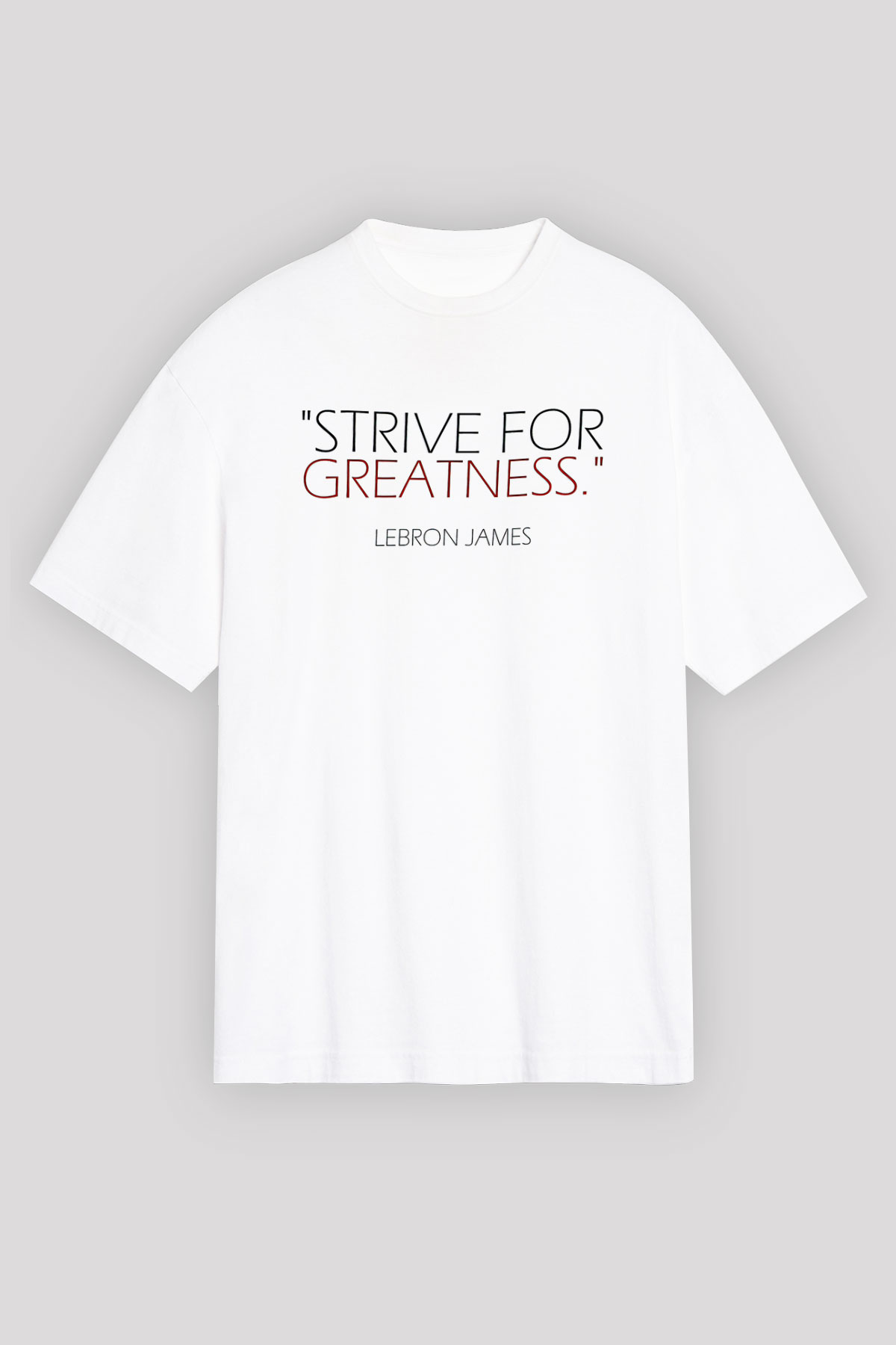 Lebron James Baskılı Beyaz Unisex Oversize Tişört - Tshirt