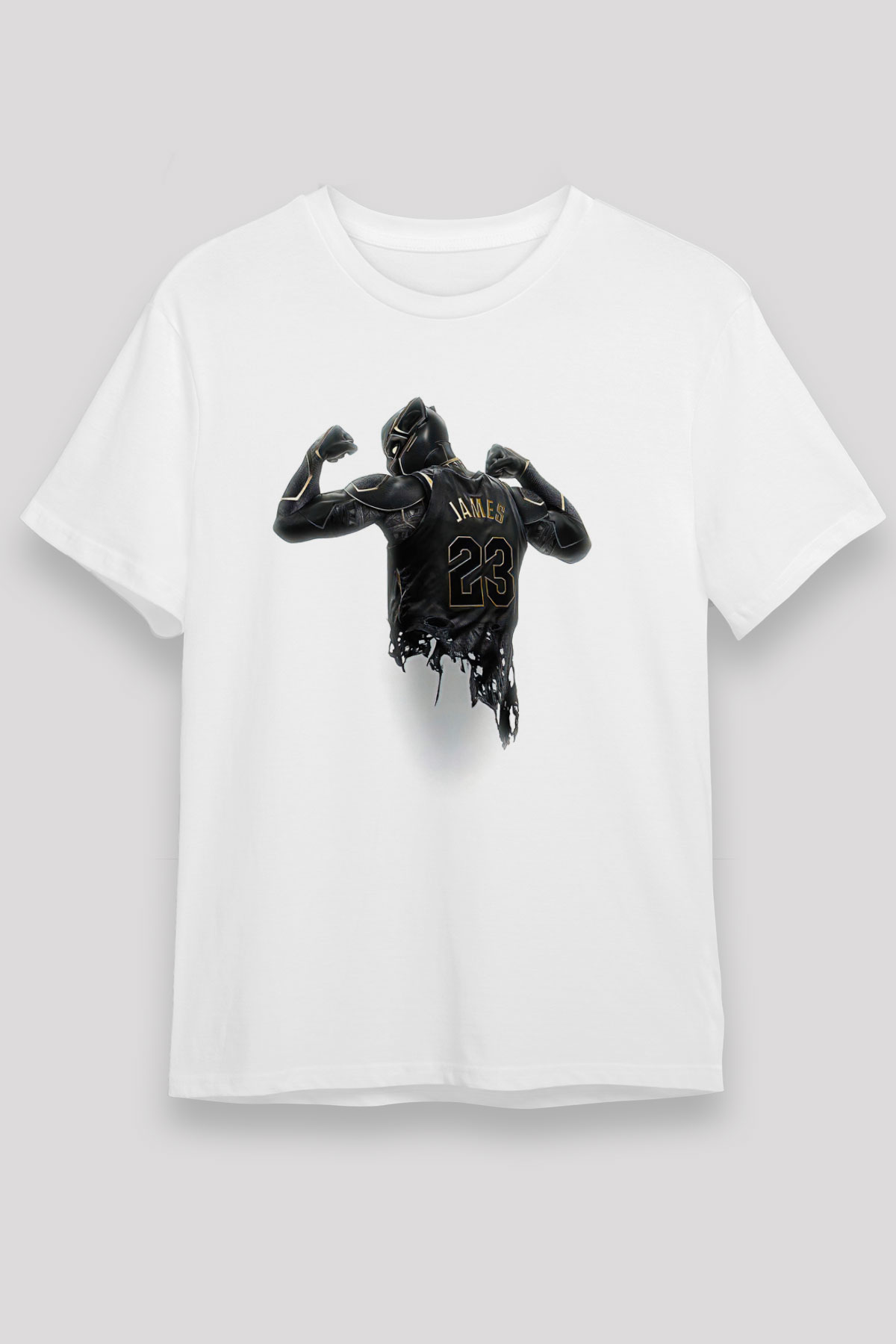 Lebron James Baskılı Unisex Beyaz Tişört - Tshirt