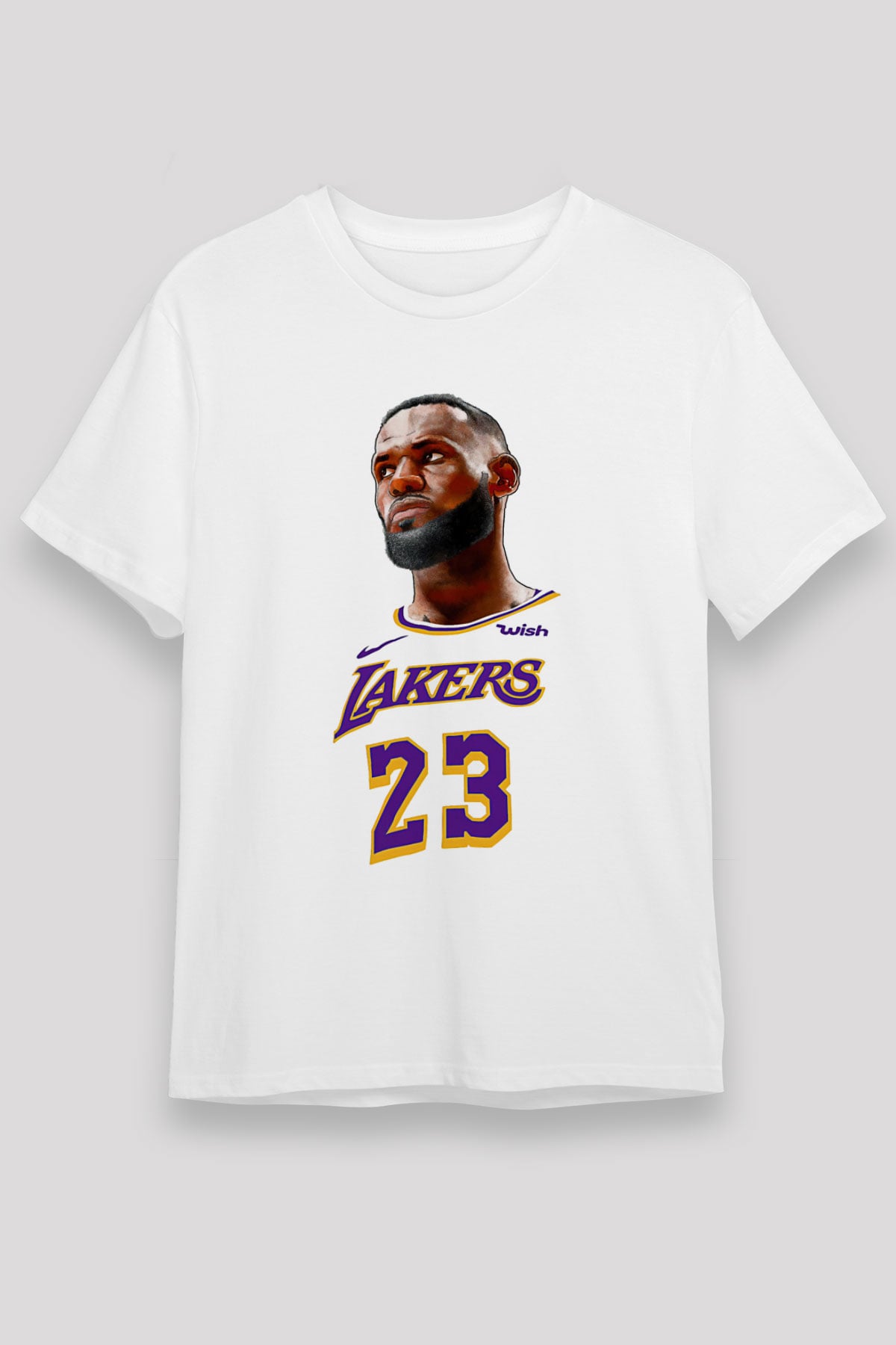 Lebron James Baskılı Unisex Beyaz Tişört - Tshirt