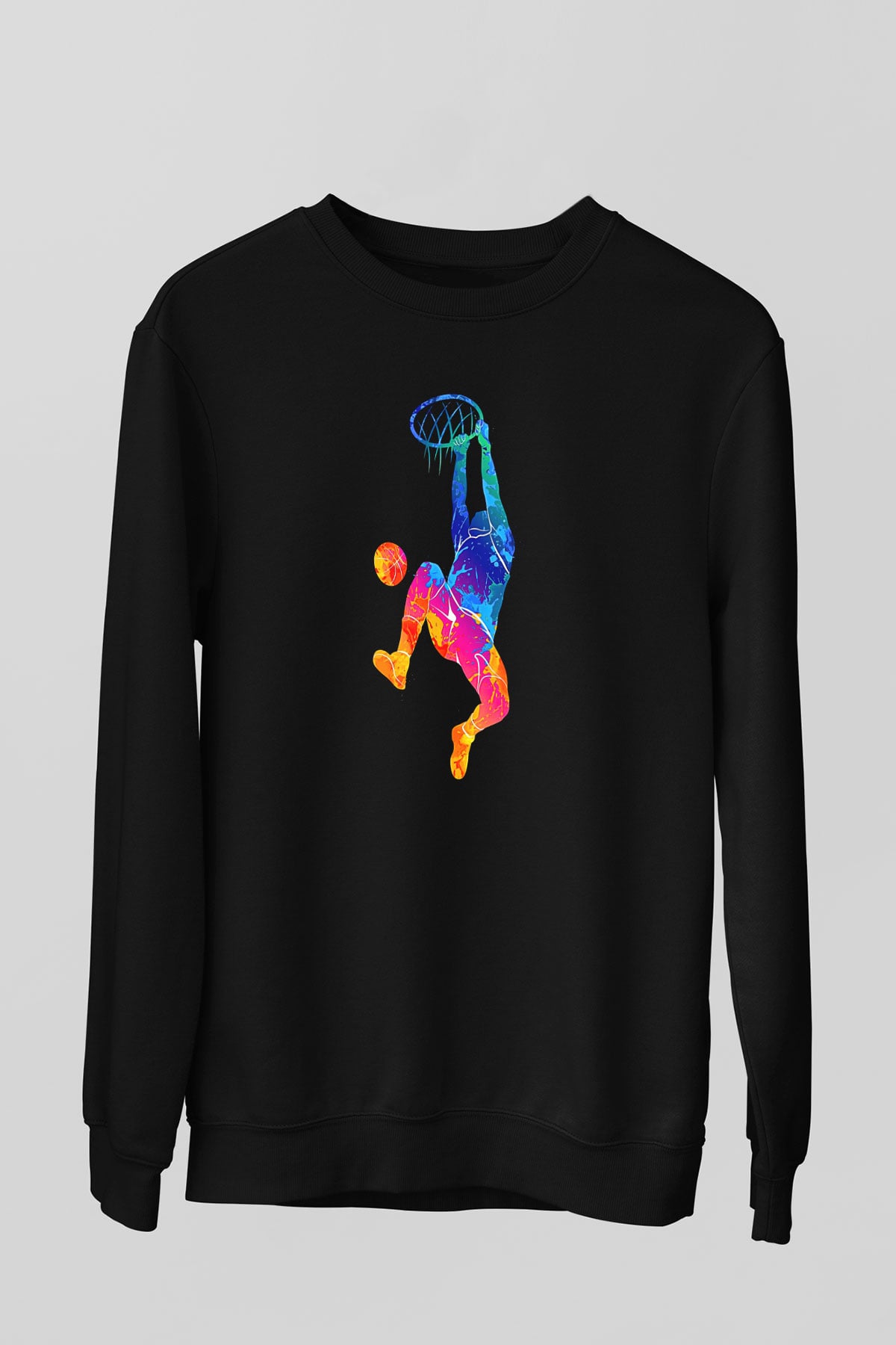 Lebron James Baskılı Unisex Siyah Sweatshirt