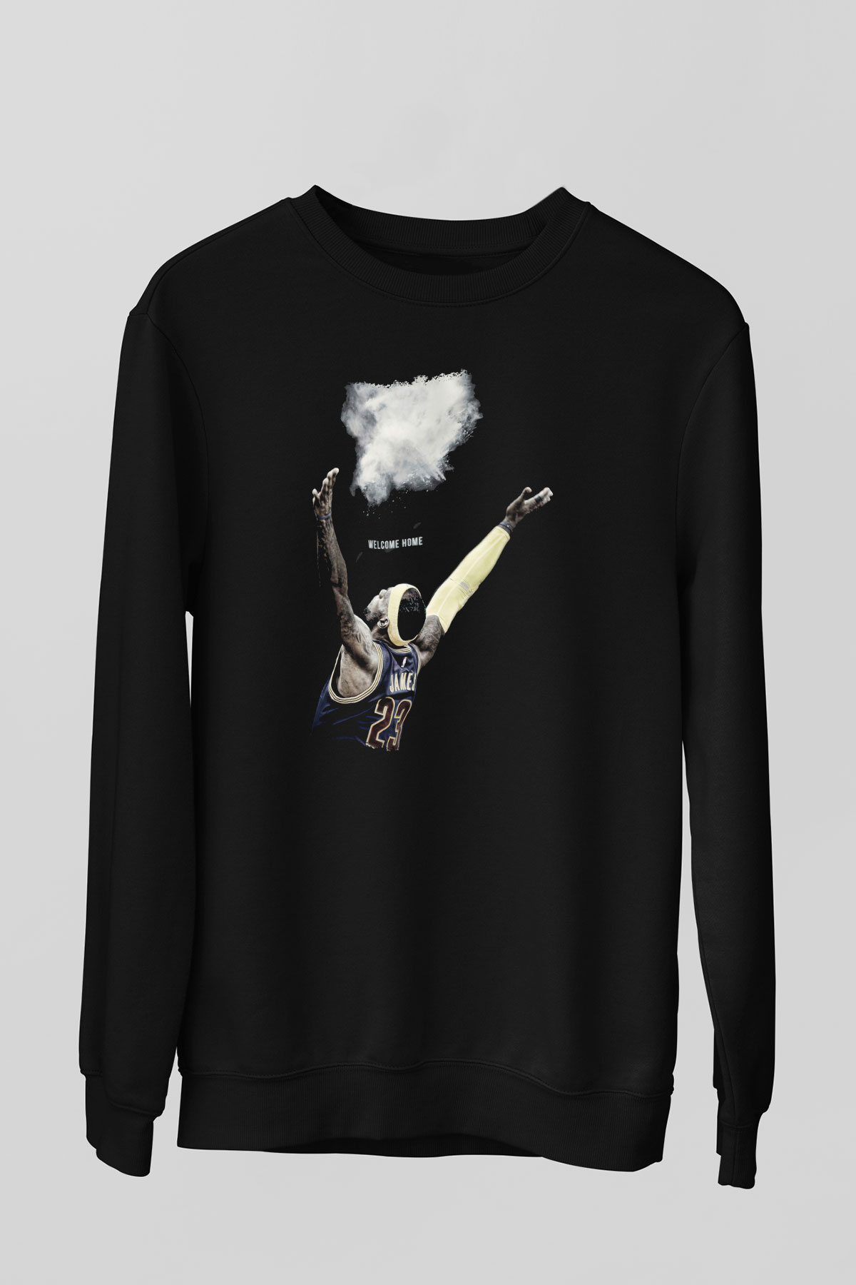 Lebron James Baskılı Unisex Siyah Sweatshirt