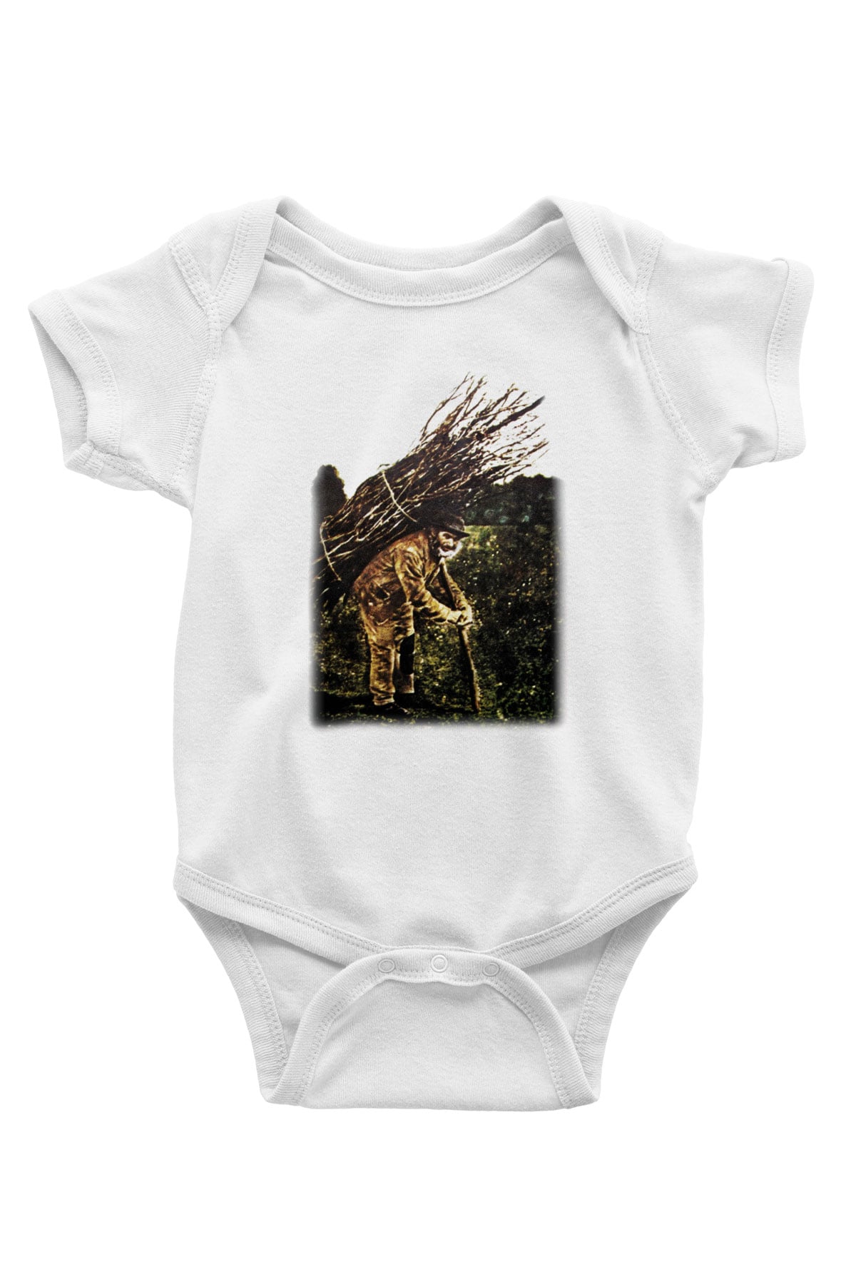 Led Zeppelin Baskılı Beyaz Unisex Bebek Body - Zıbın