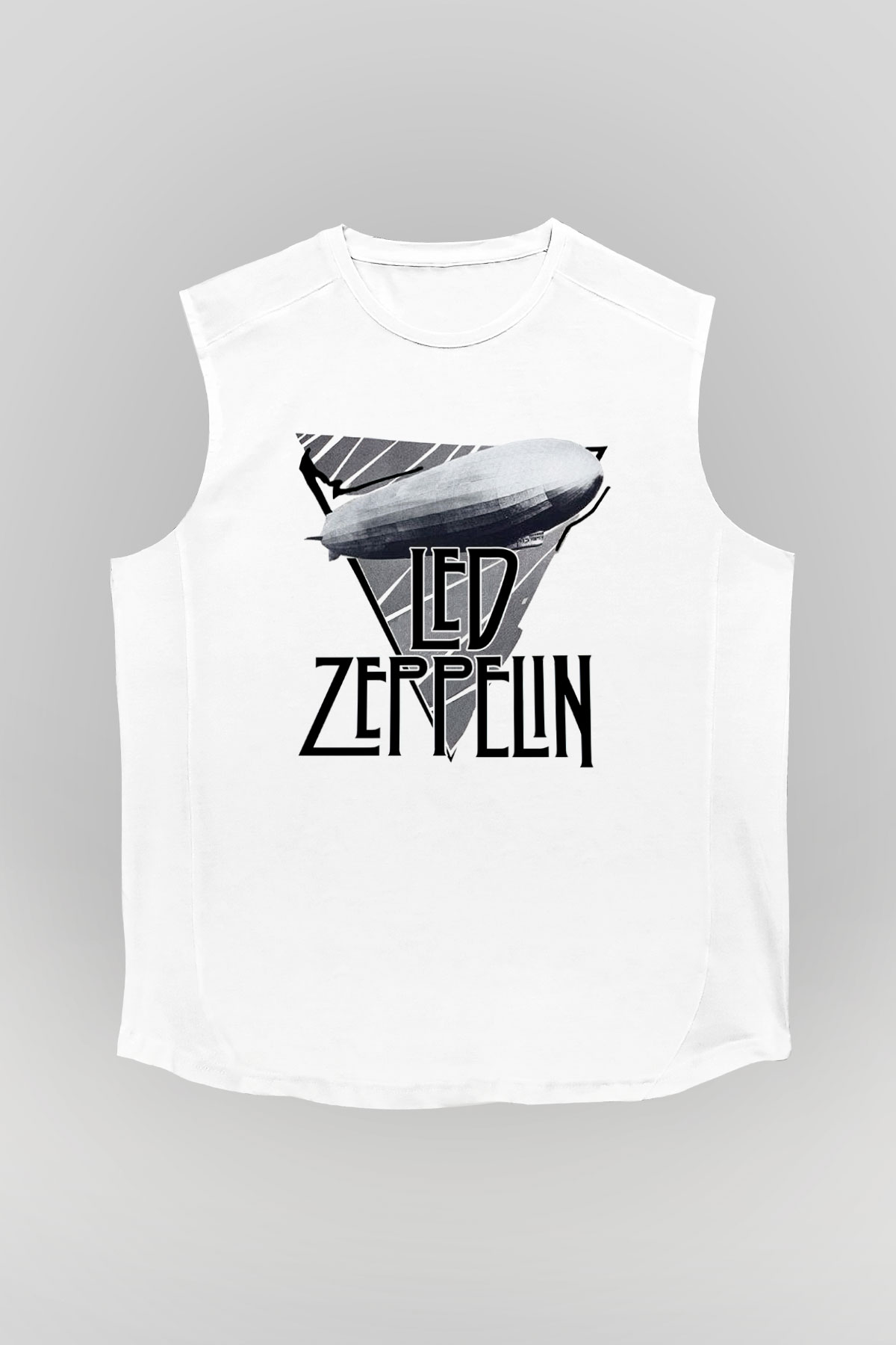 Led Zeppelin Beyaz Unisex Kolsuz Tişört