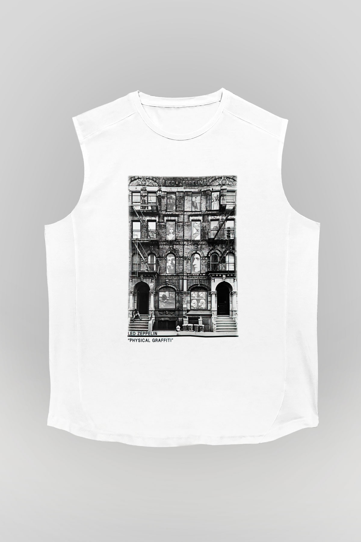Led Zeppelin Beyaz Unisex Kolsuz Tişört