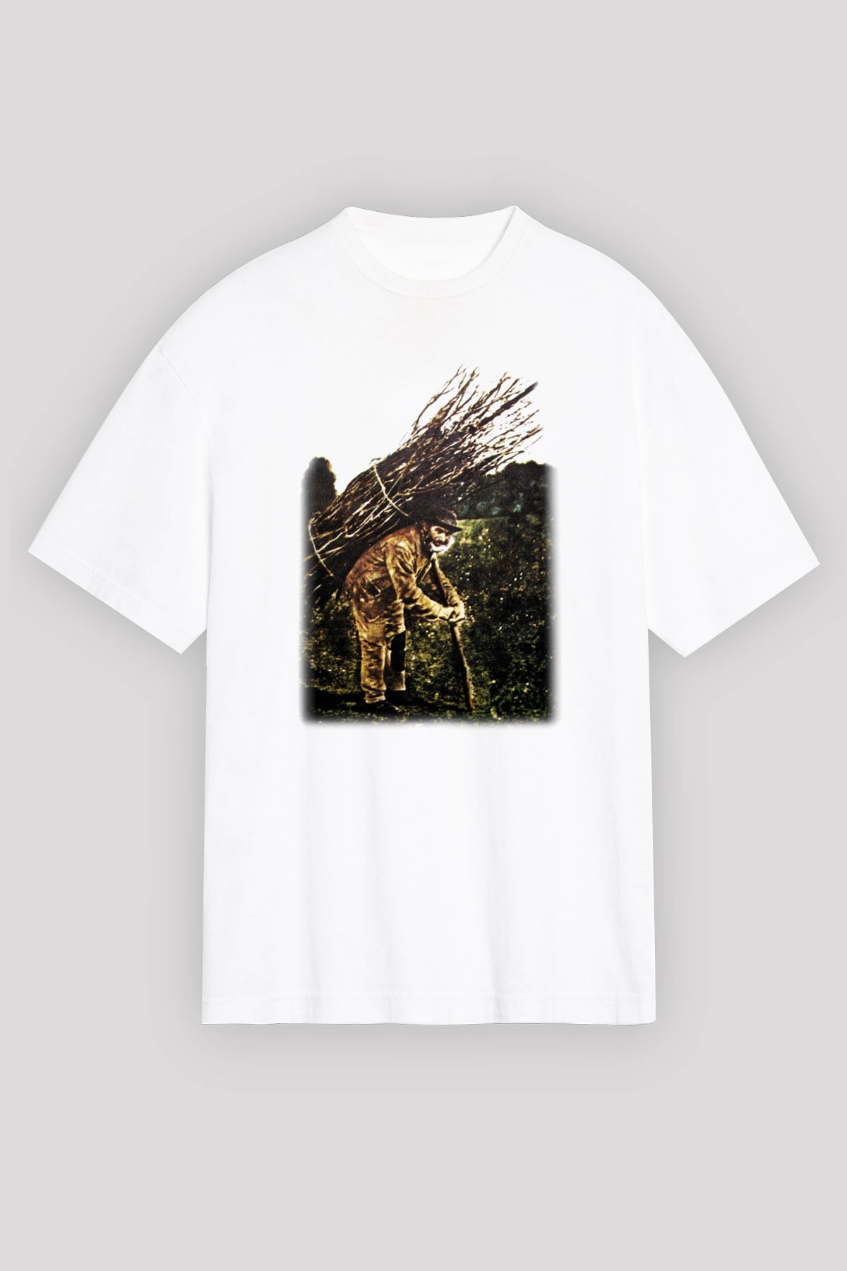 Led Zeppelin Beyaz Unisex Oversize Tişört T-Shirt