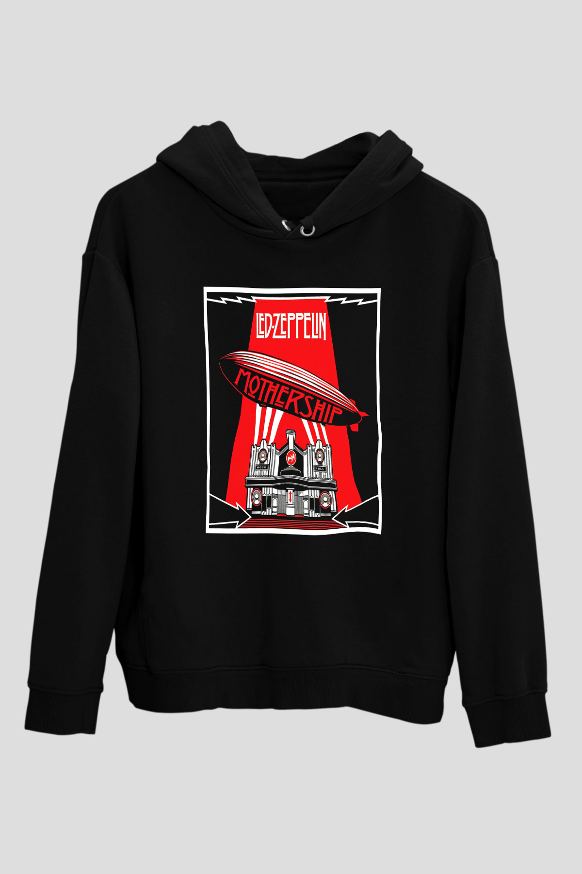 Led Zeppelin Mothership Siyah Unisex Hoodie