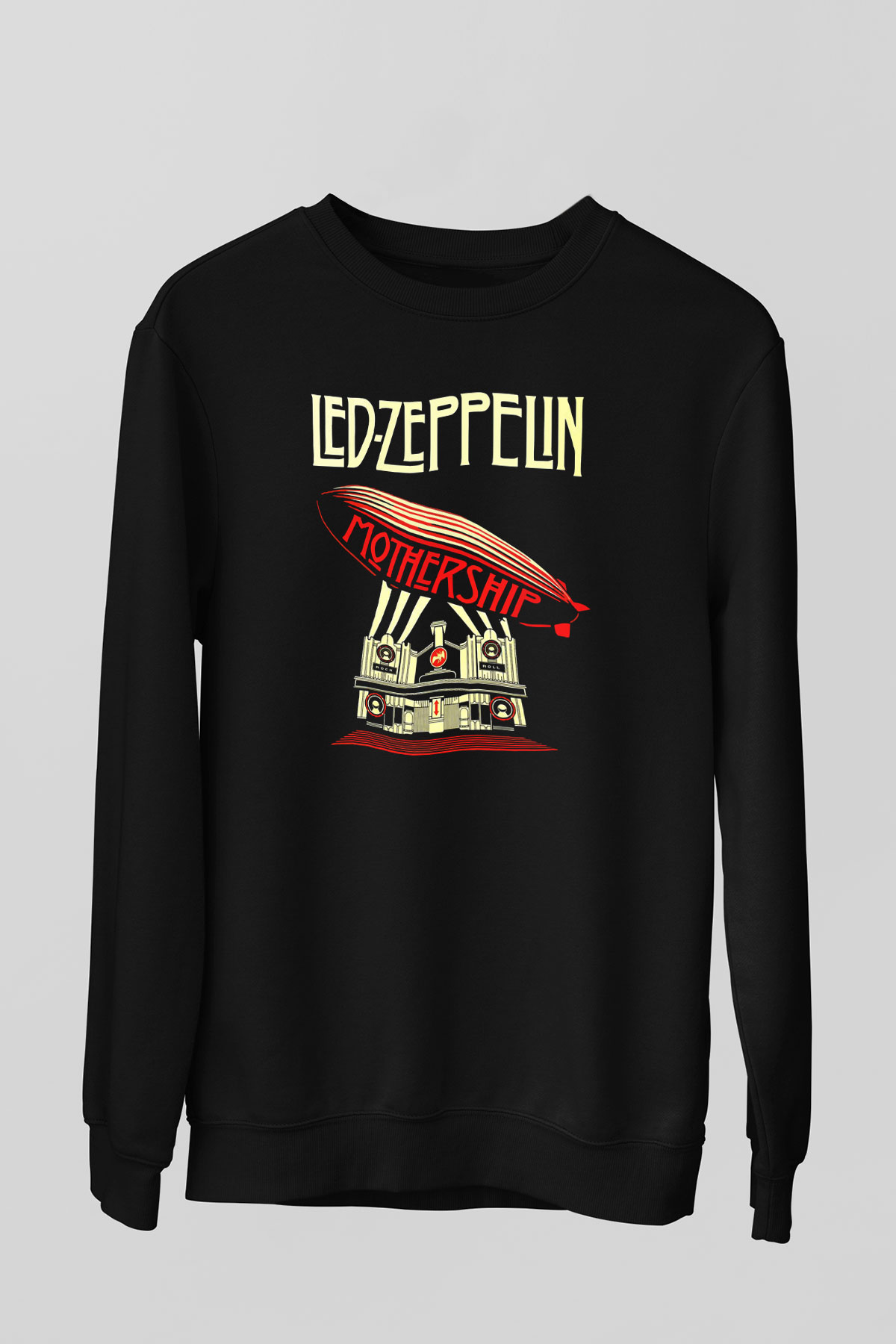 Led Zeppelin Mothership Siyah Unisex Sweatshirt