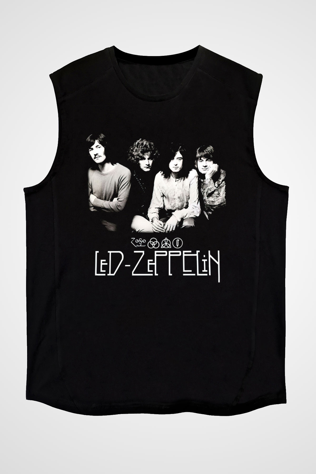 Led Zeppelin Siyah Unisex Kolsuz Tişört