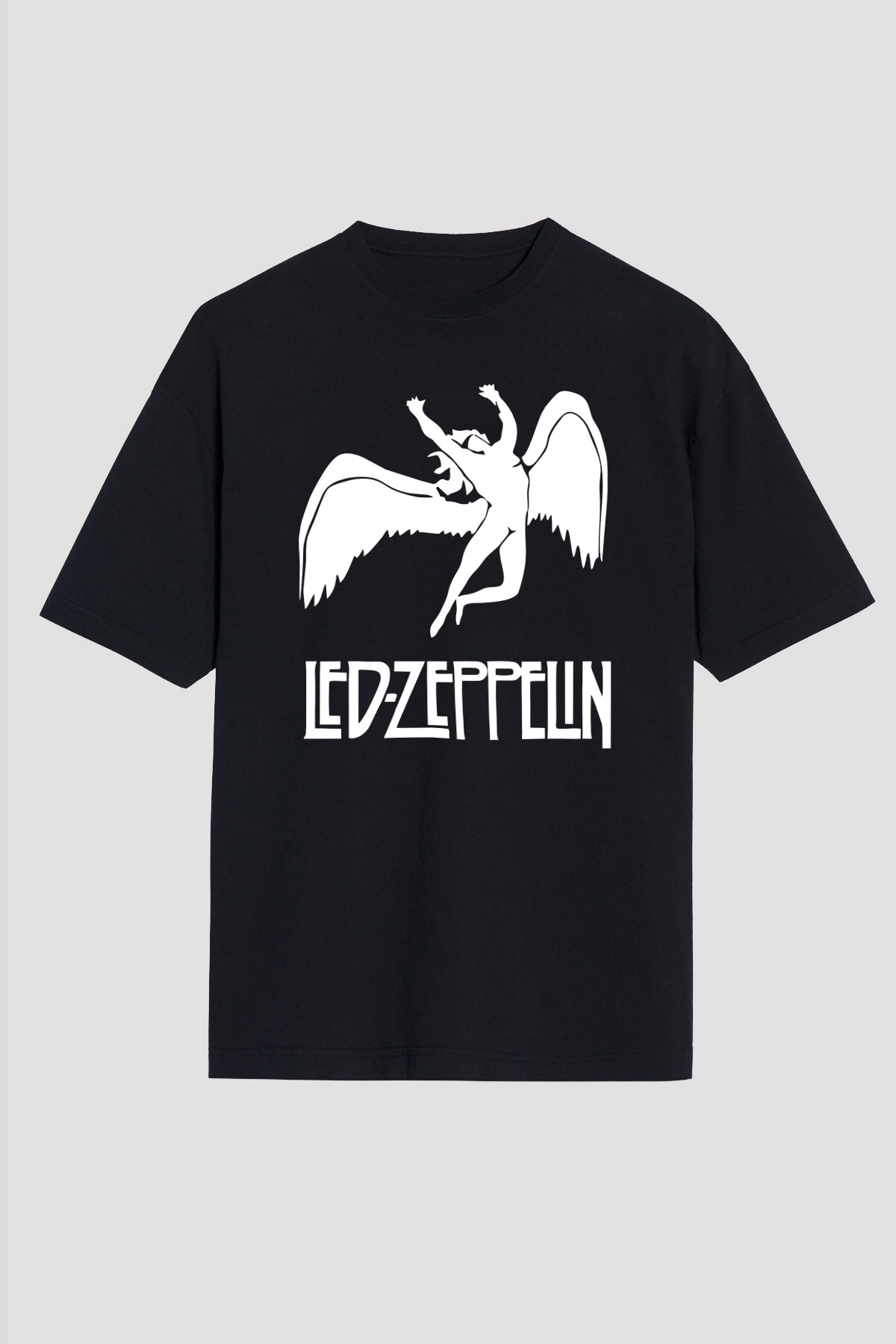 Led Zeppelin Siyah Unisex Oversize Tişört T-Shirt