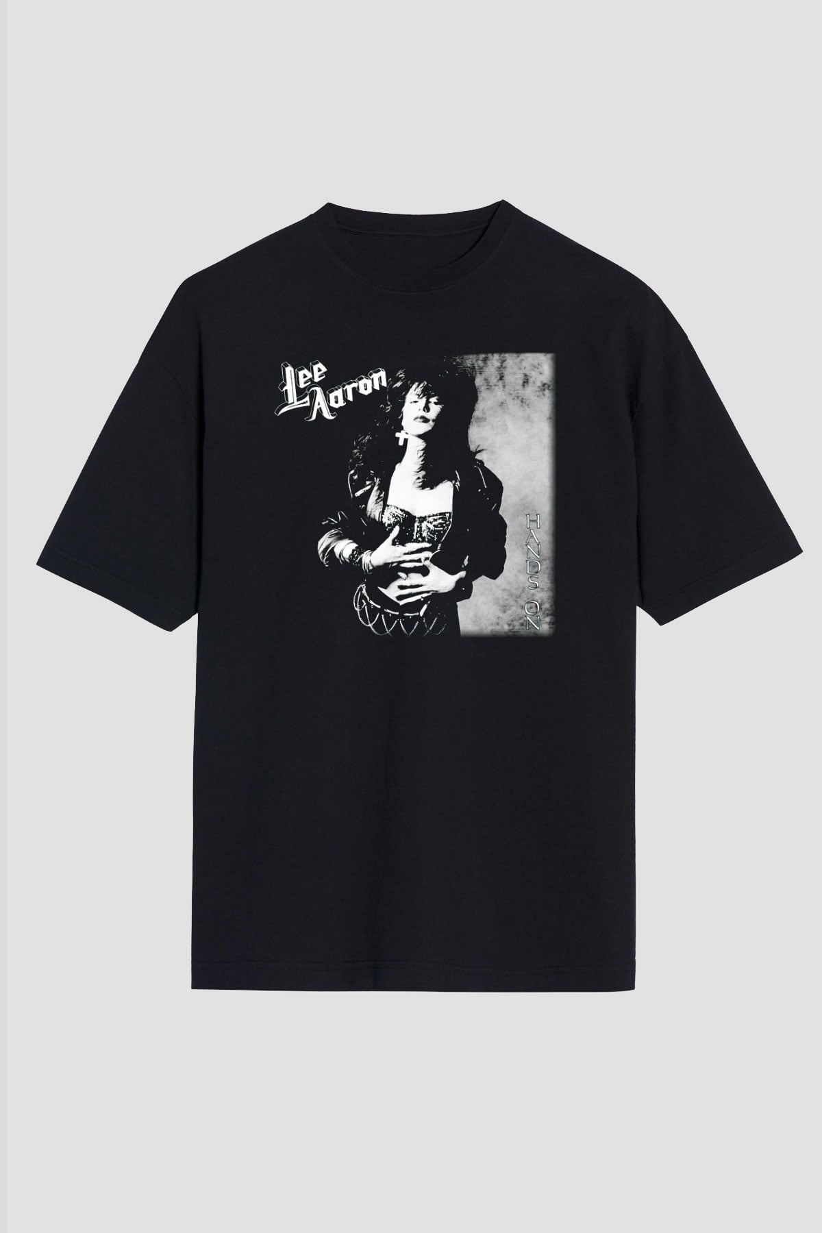 Lee Aaron Siyah Unisex Oversize Tişört T-Shirt