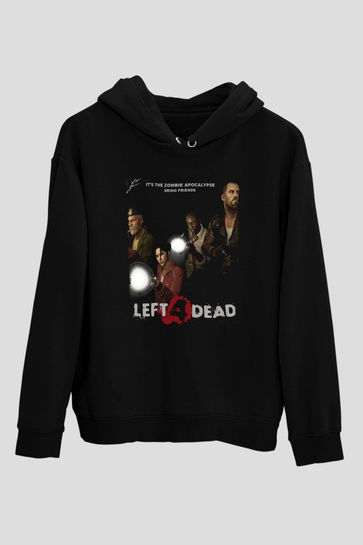 Left 4 Dead Siyah Unisex Hoodie