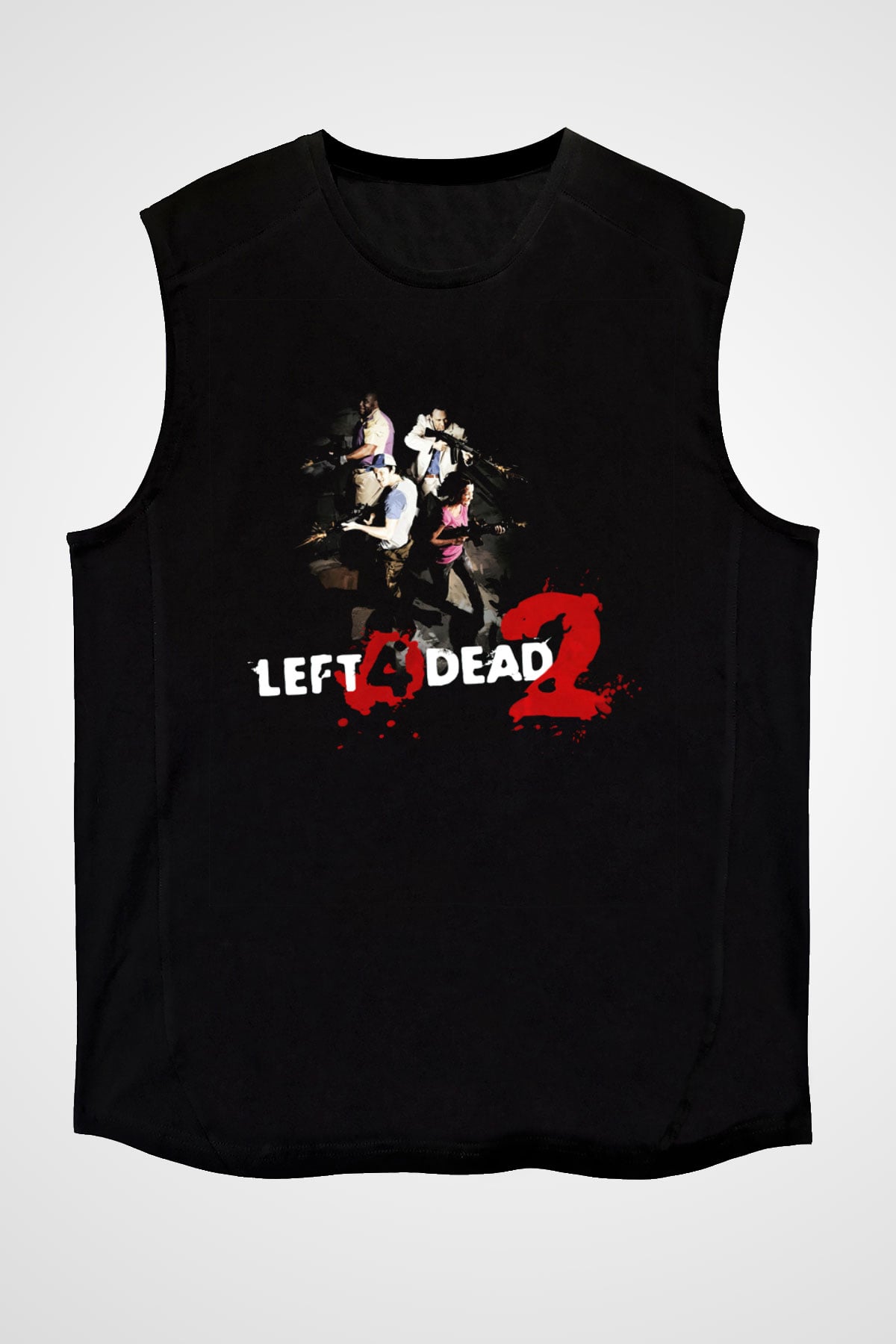 Left 4 Dead Siyah Unisex Kolsuz Tişört